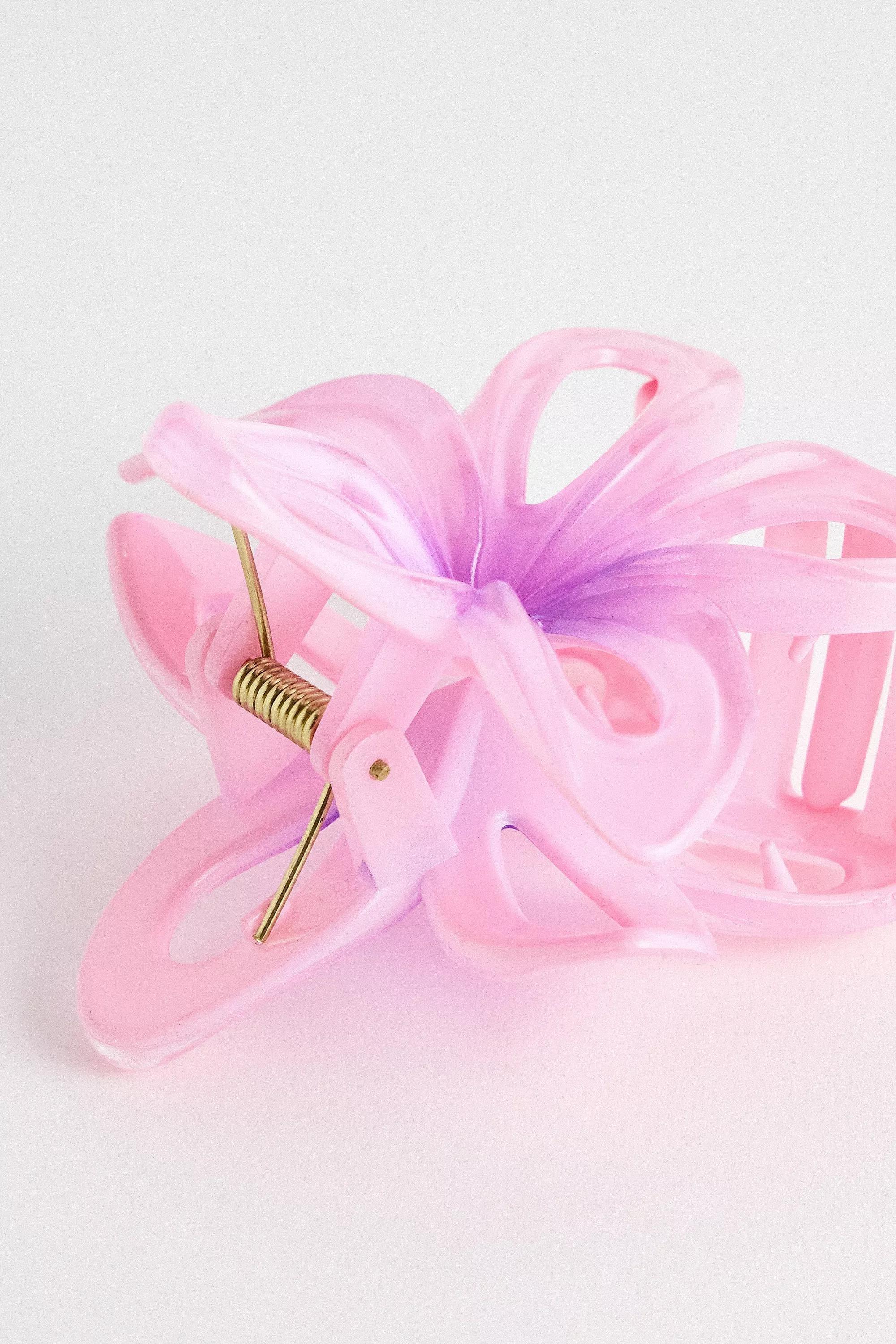 Lilac Flower Cut Out Claw Clip, LILAC, large image number 2