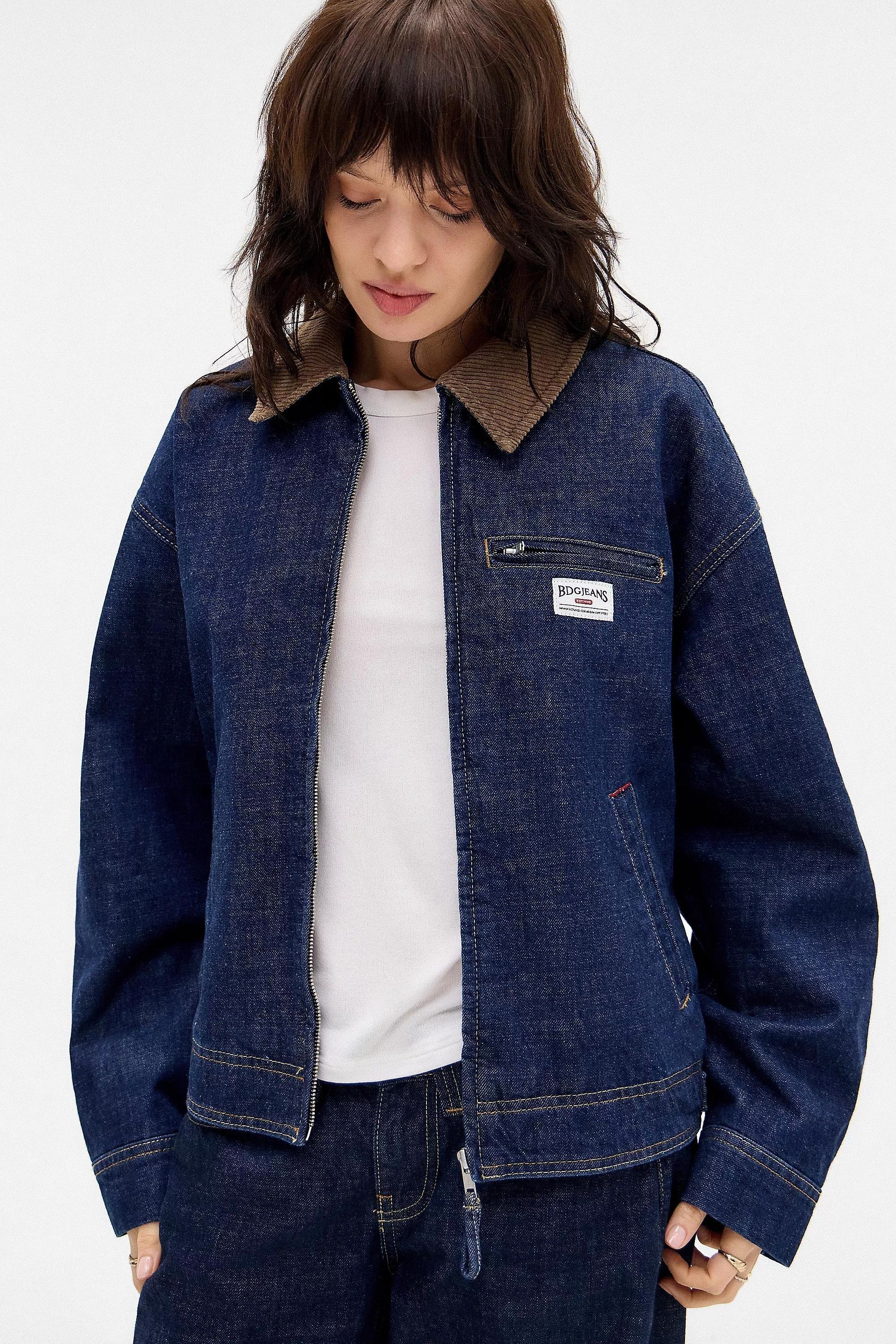 Blue Bdg Luca Shrunken Denim Jacket, , large image number 0