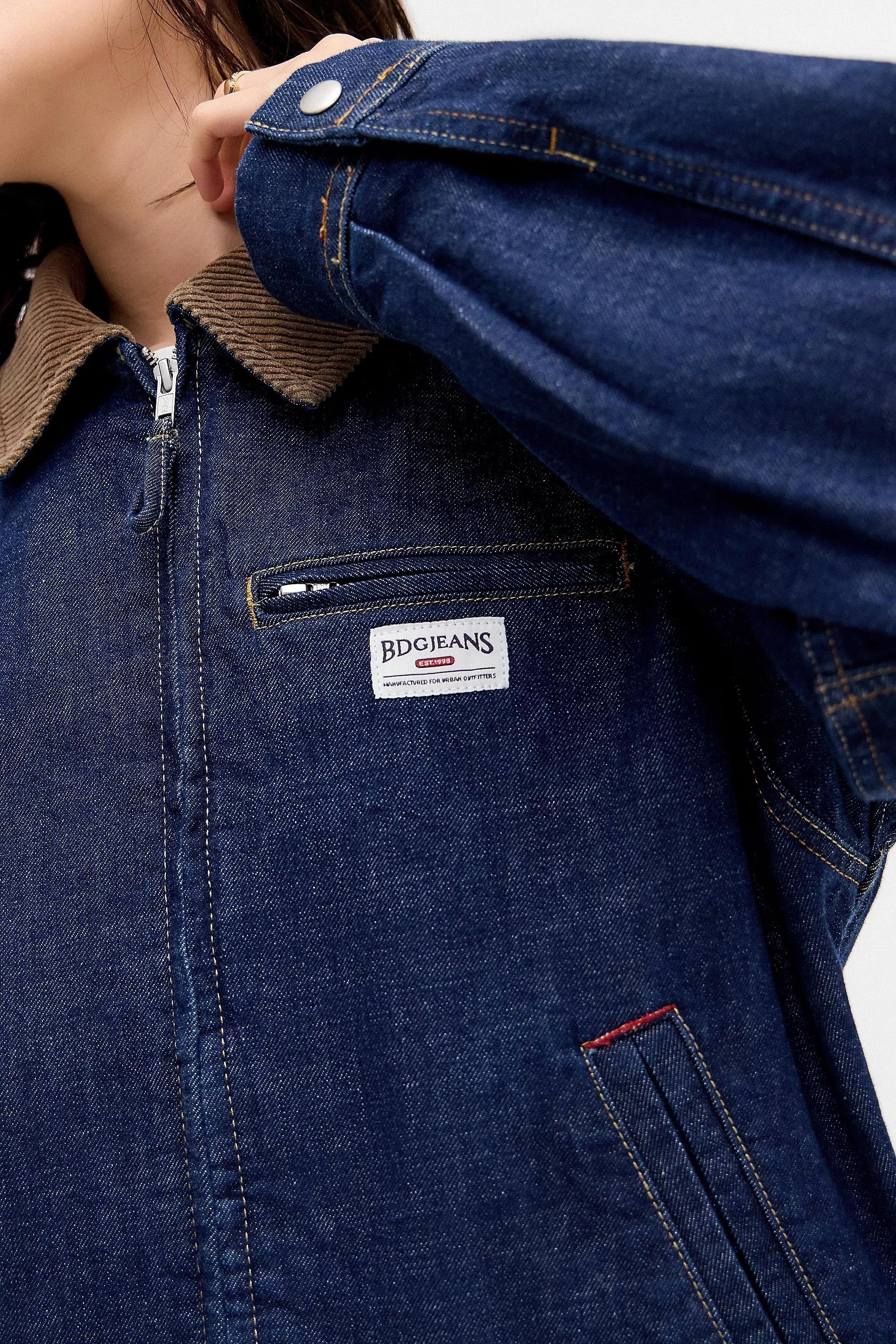Blue Bdg Luca Shrunken Denim Jacket, , large image number 1