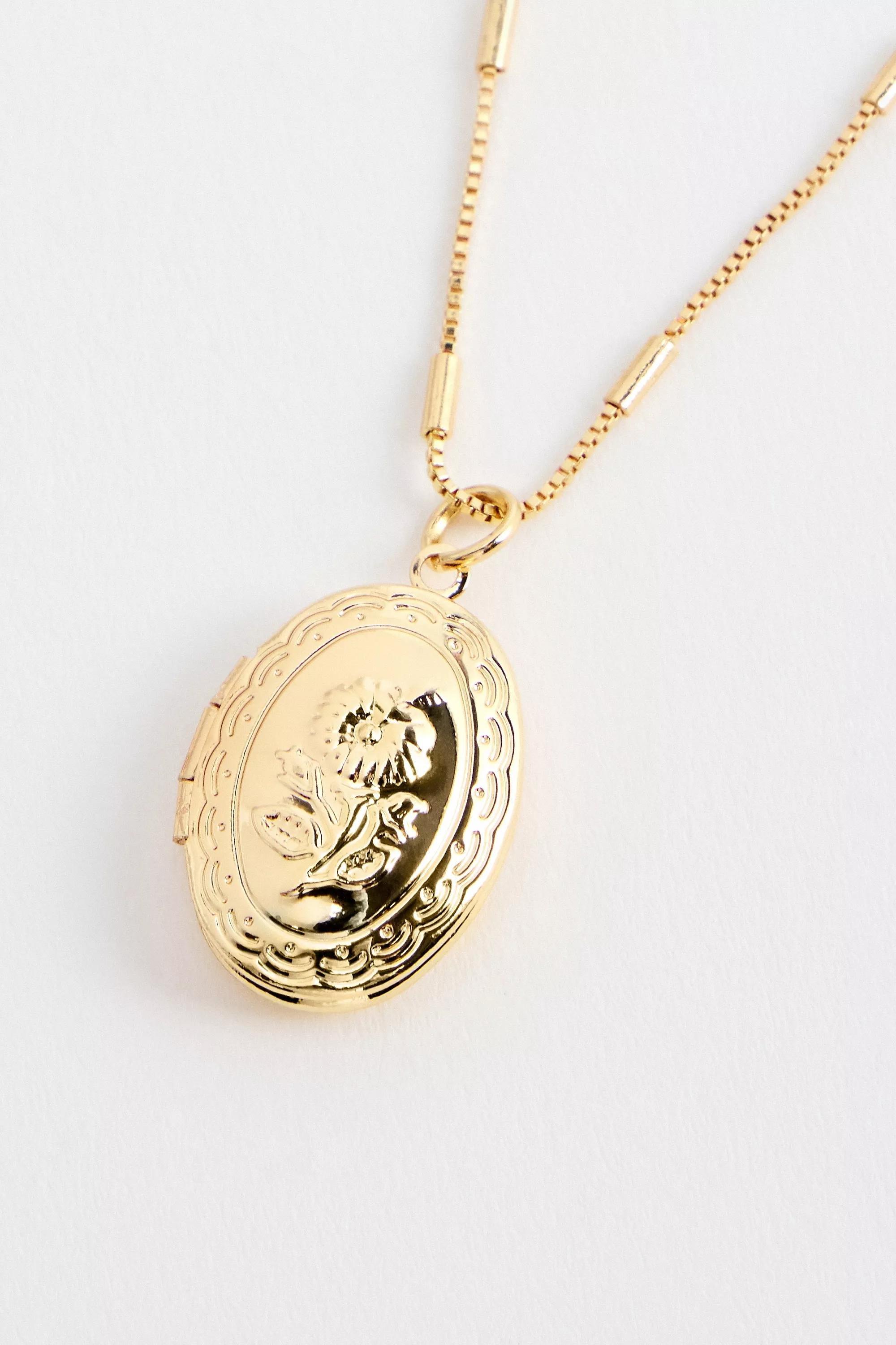 Gold Silence + Noise Floral Necklace, GOLD, large image number 0
