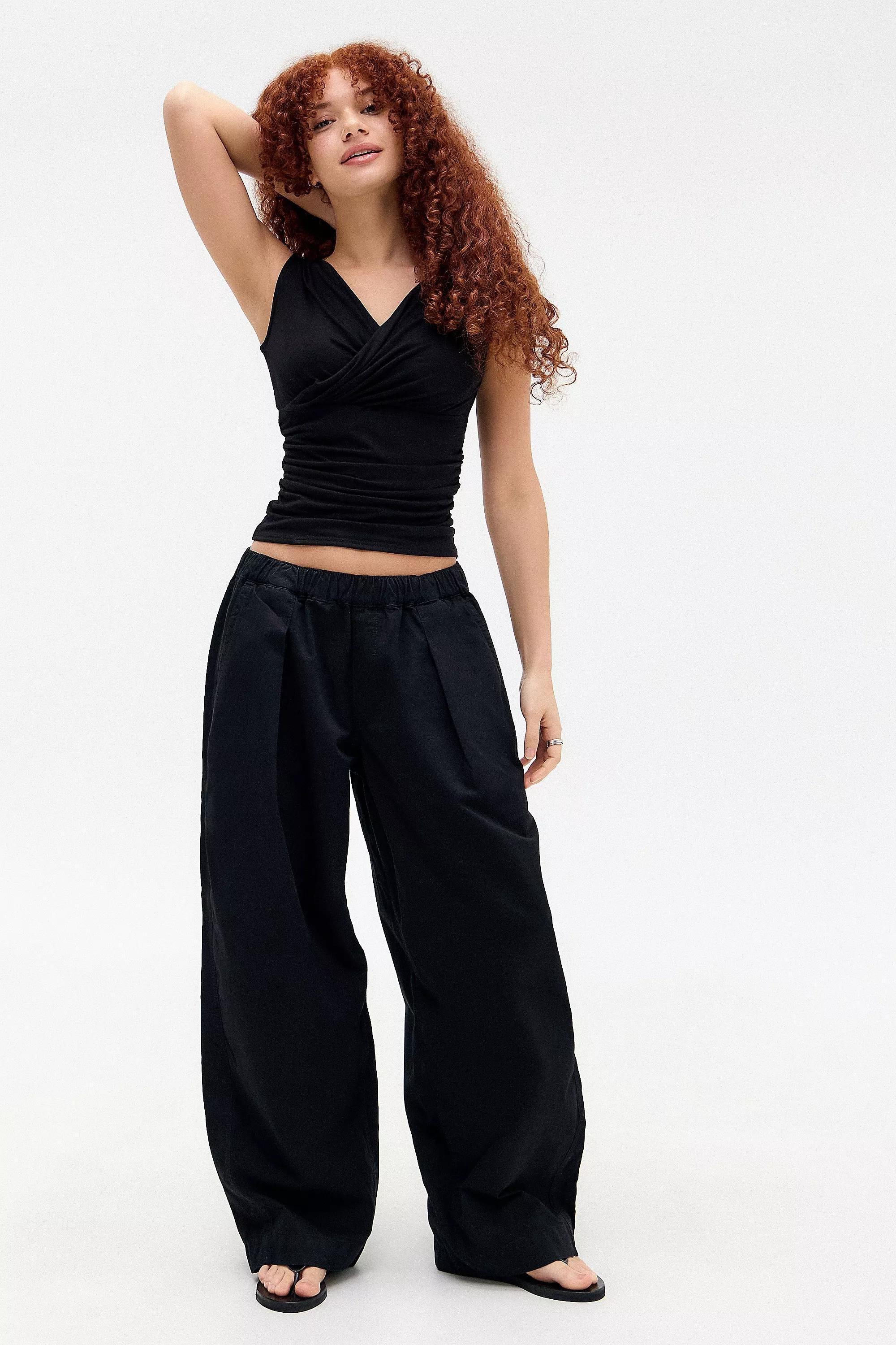 Black Uo Off-Shoulder Top, , large image number 0