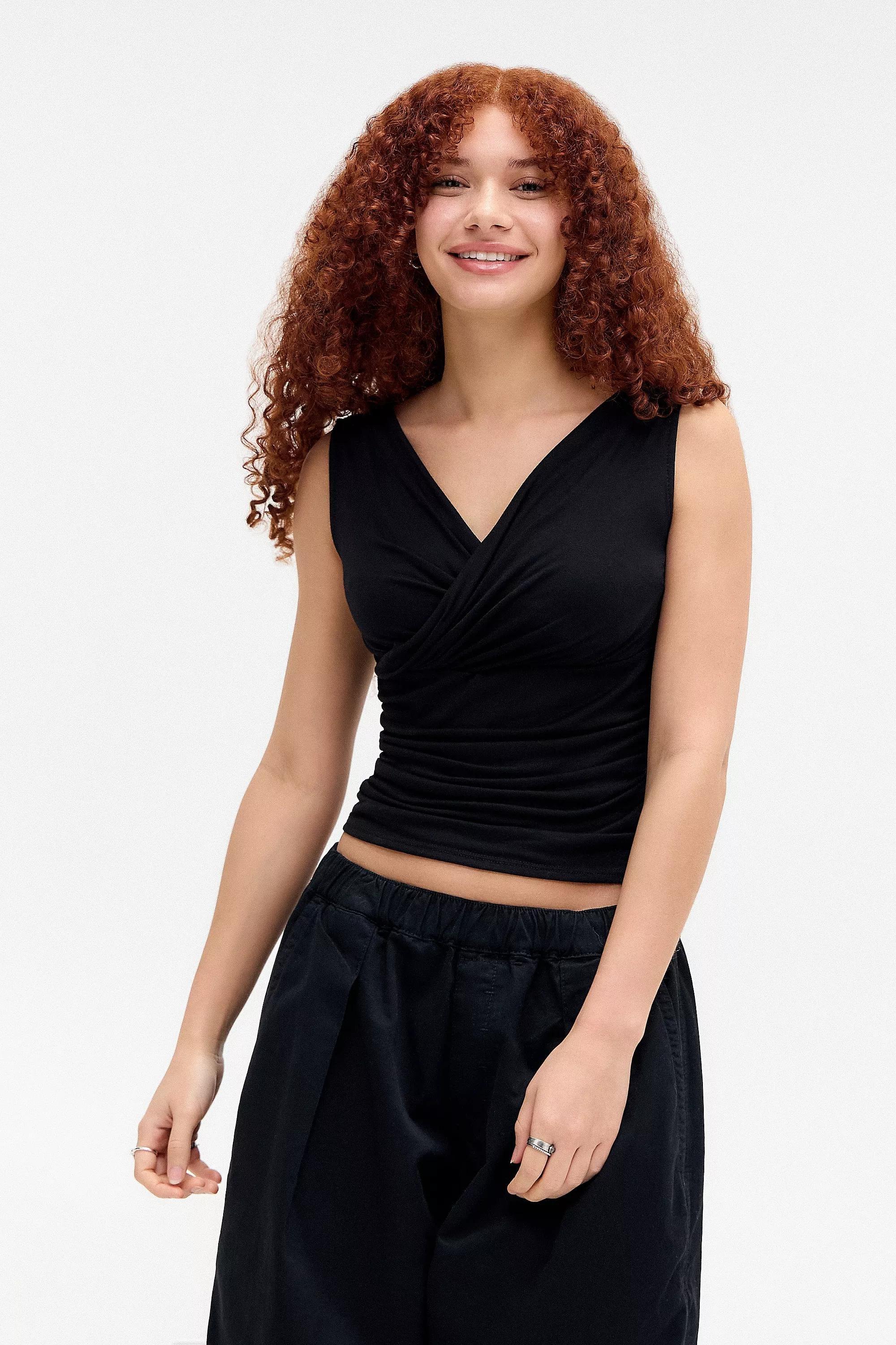 Black Uo Off-Shoulder Top, , large image number 2
