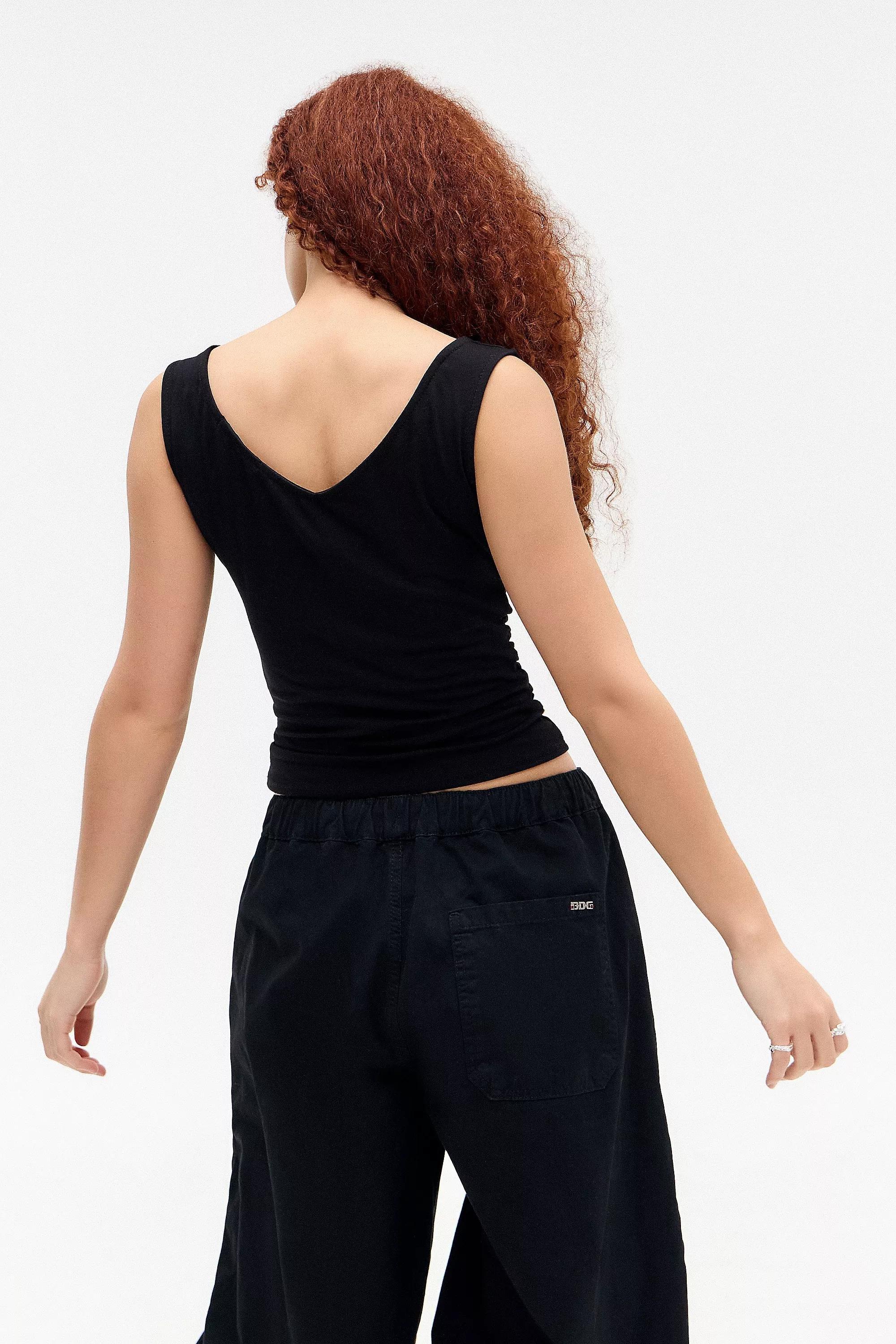 Black Uo Off-Shoulder Top, , large image number 3