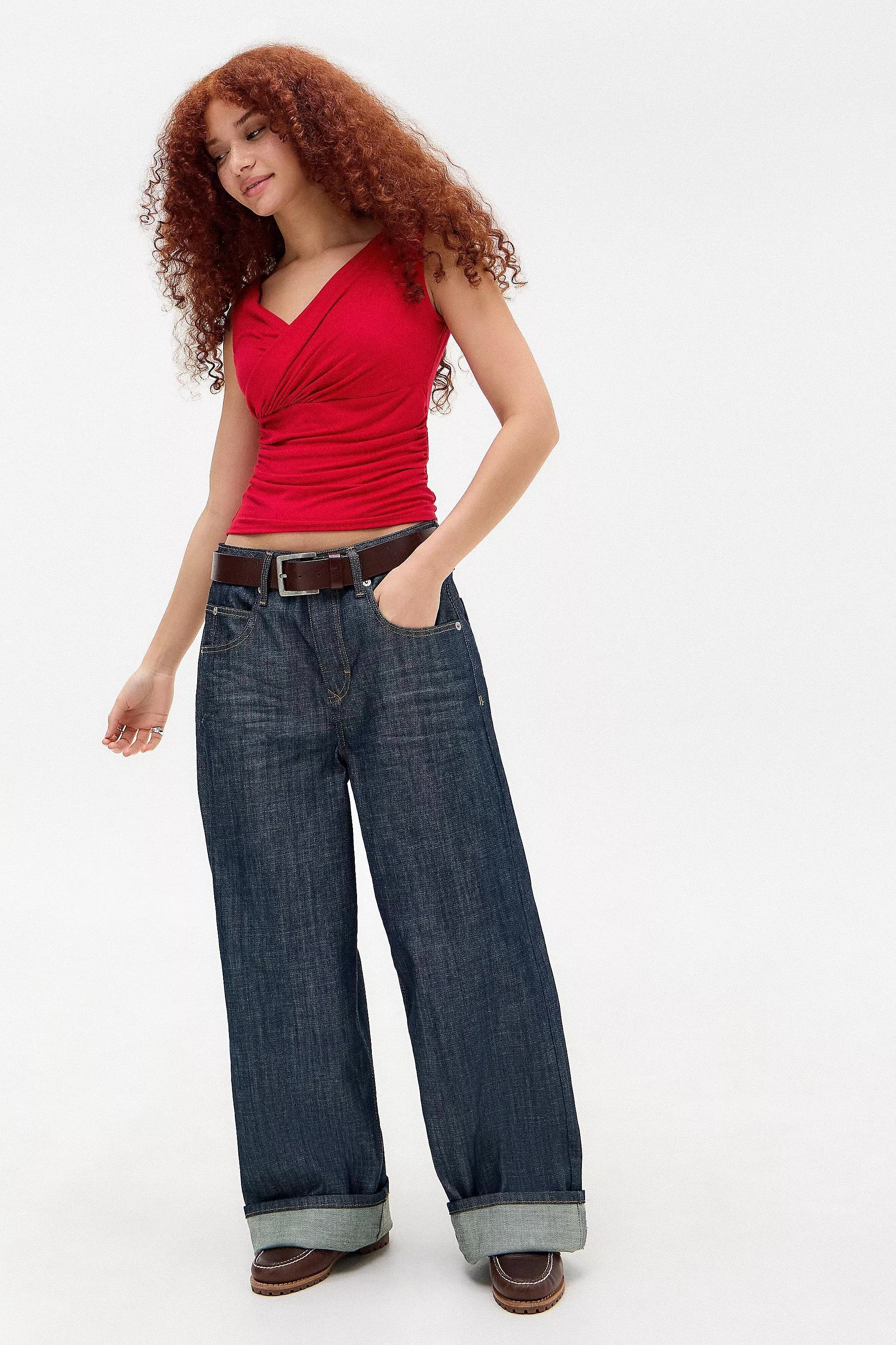 Red Uo Off Shoulder Top, , large image number 1