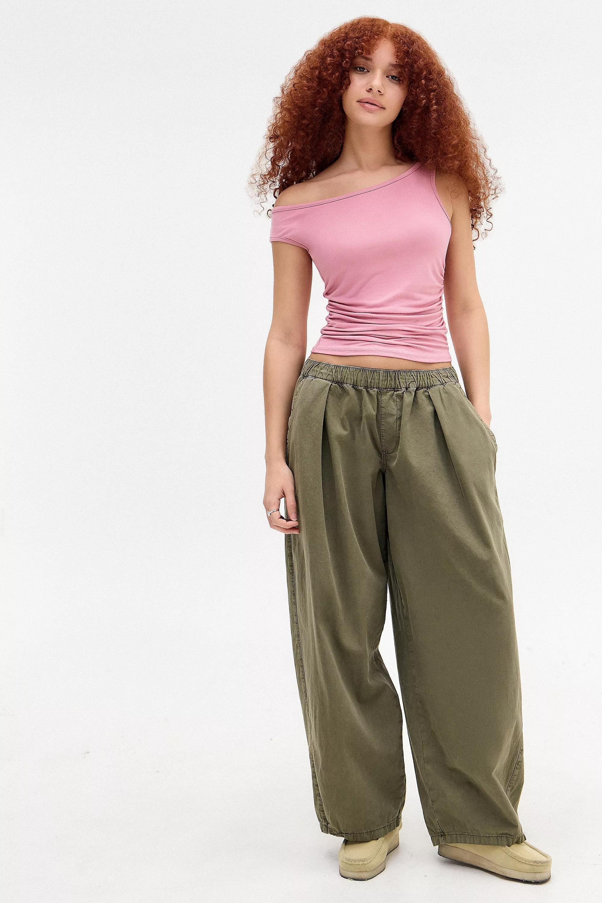 Purple Uo Asymmetric Off Shoulder Top, , large image number 0
