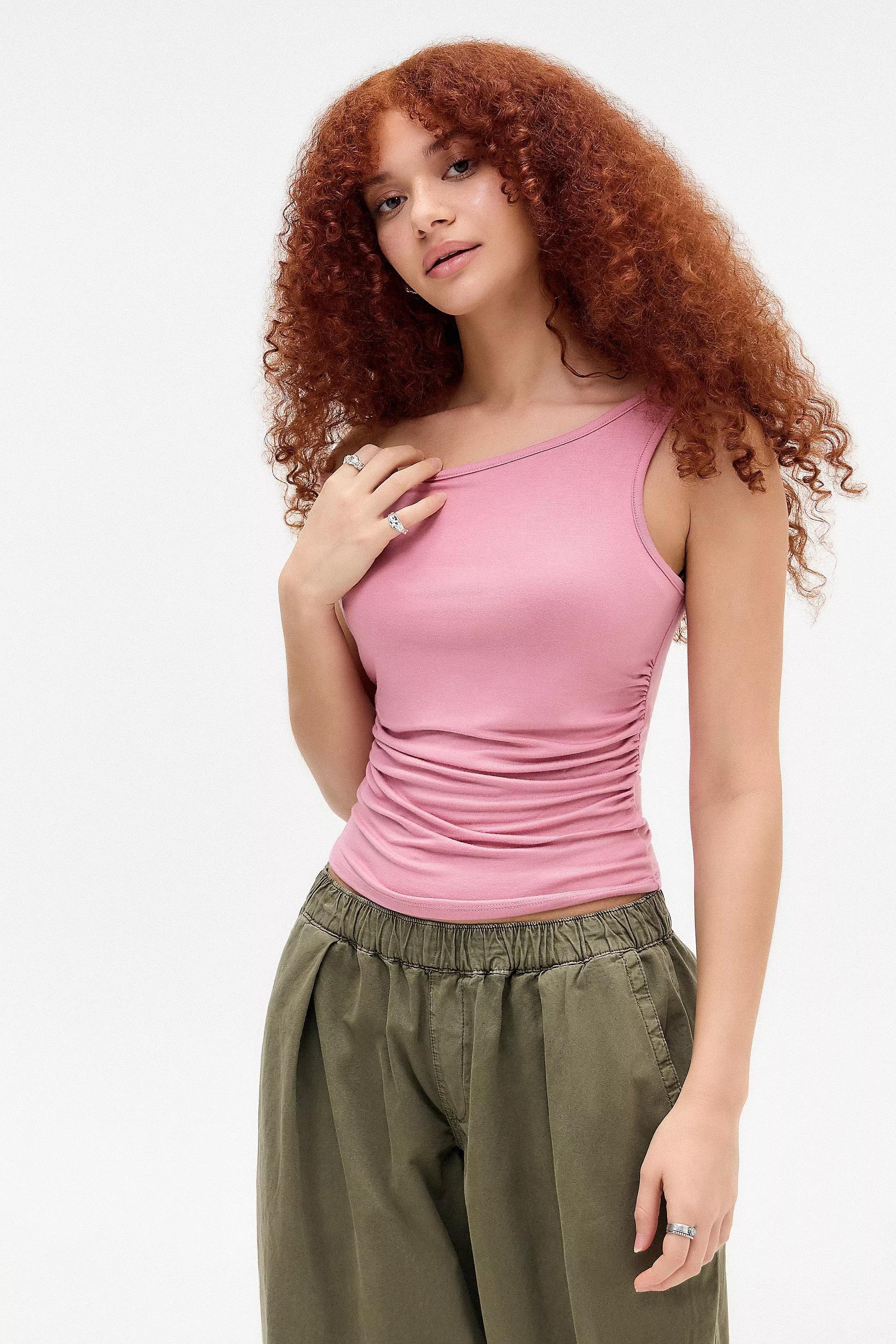 Purple Uo Asymmetric Off Shoulder Top, , large image number 2