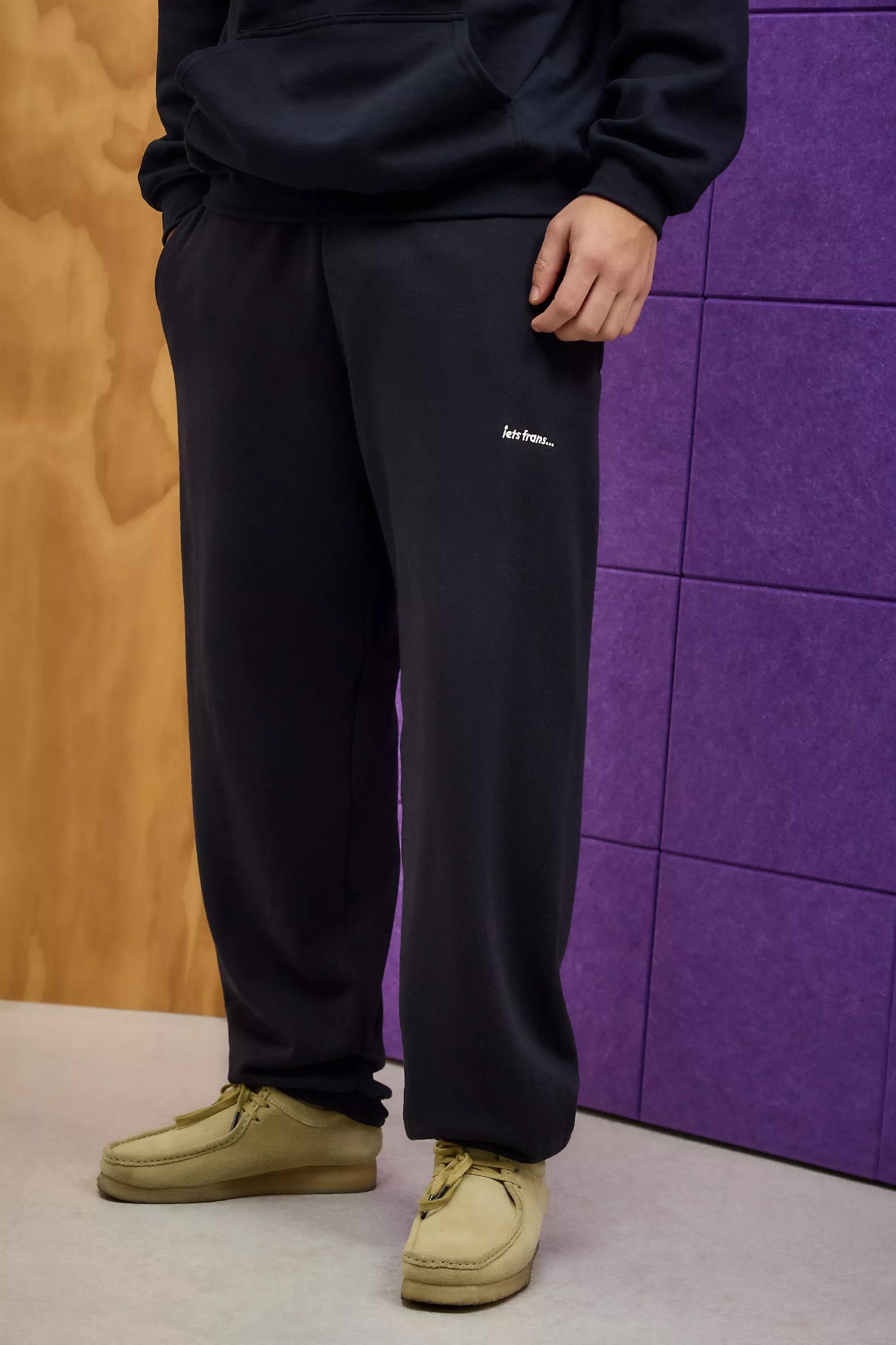 Black Iets Frans... Embroidered Joggers, , large image number 0