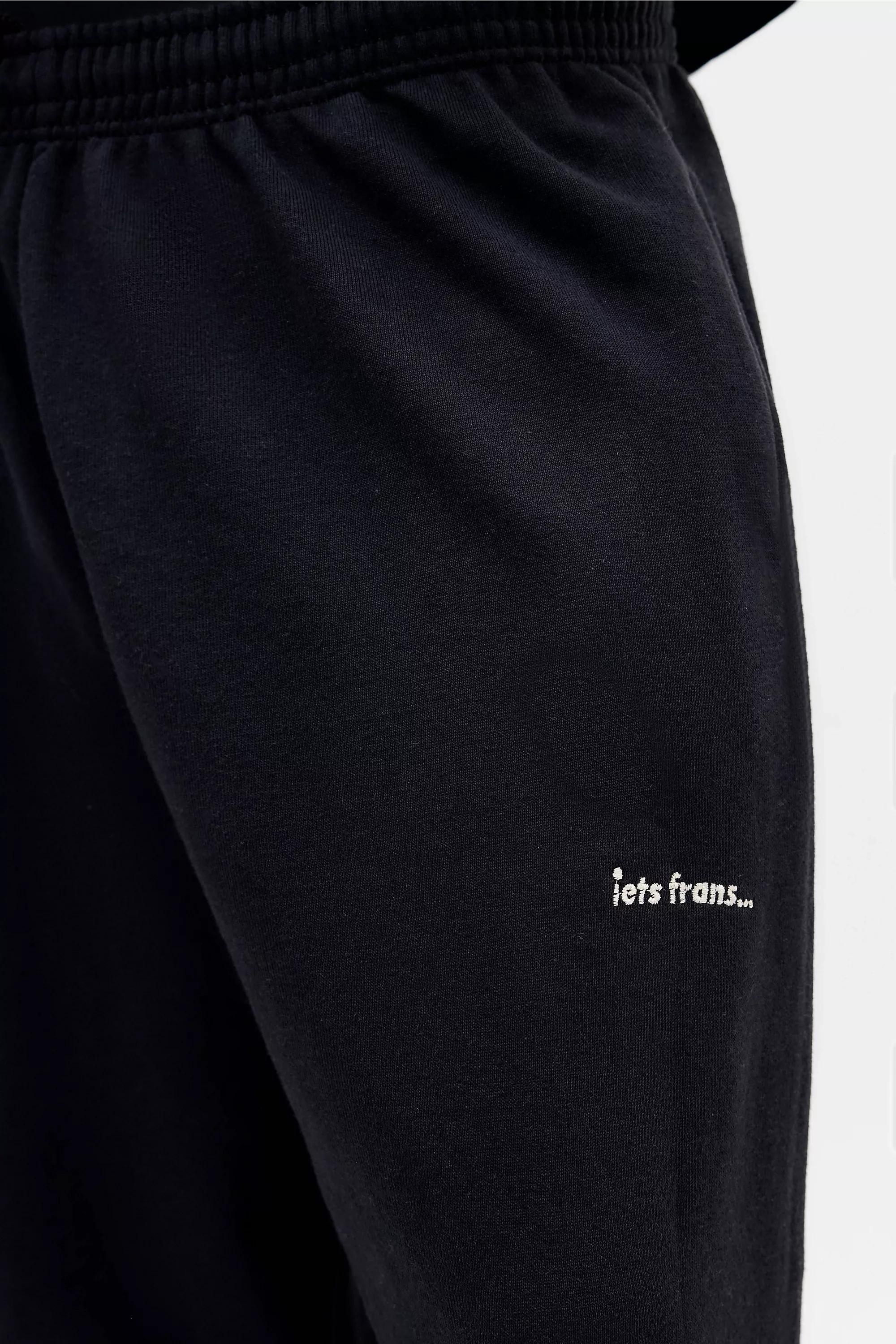 Black Iets Frans... Embroidered Joggers, BLK, large image number 5