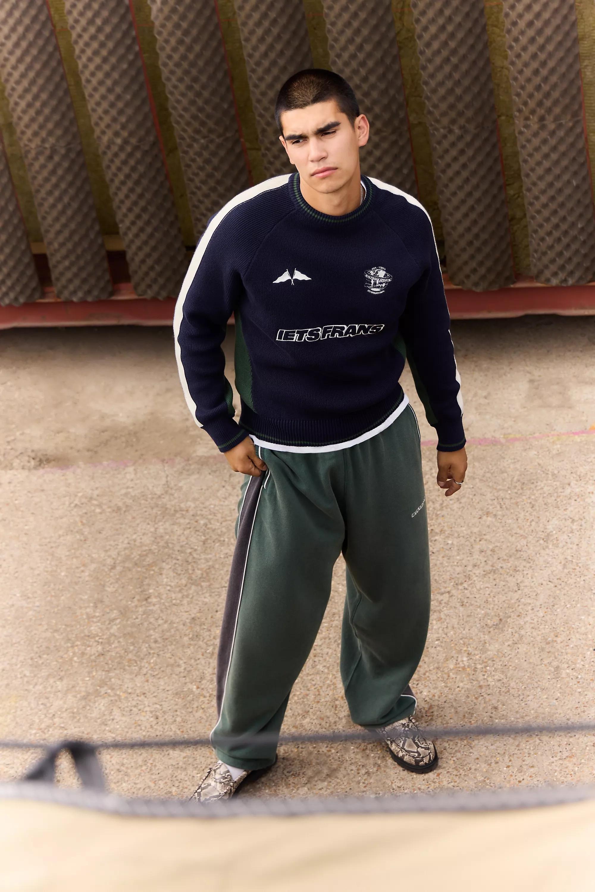 Green UO Harri Panelled Joggers, , large image number 3