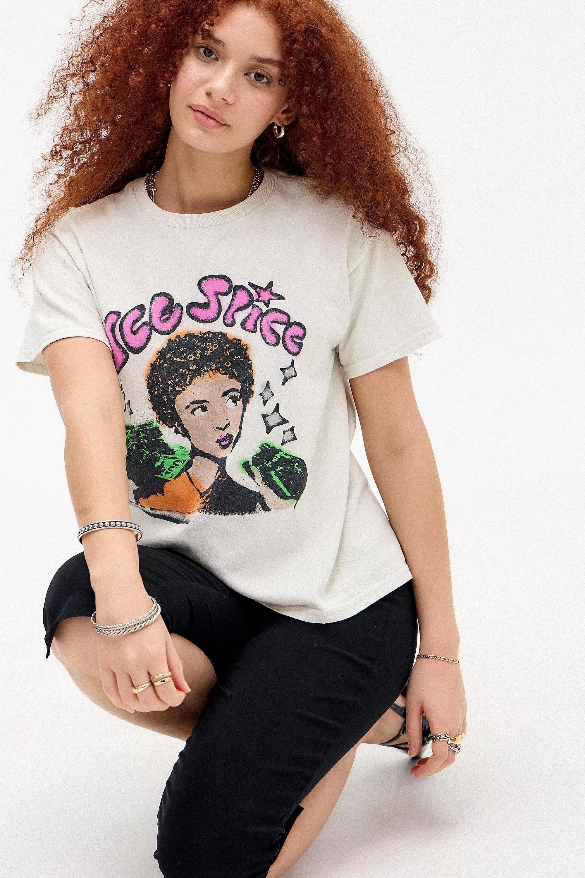 White Ice Spice Relaxed Tee, , large image number 0