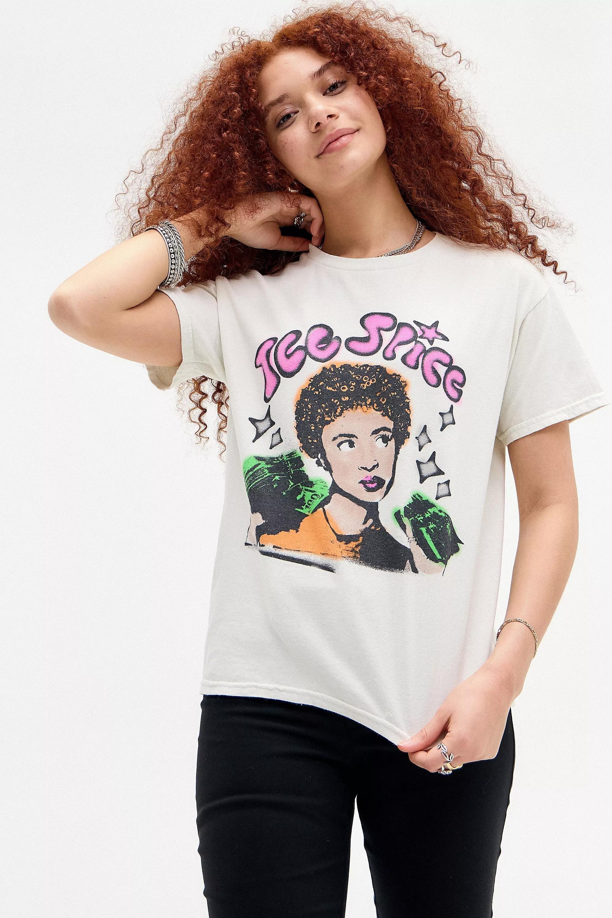 White Ice Spice Relaxed Tee, , large image number 2