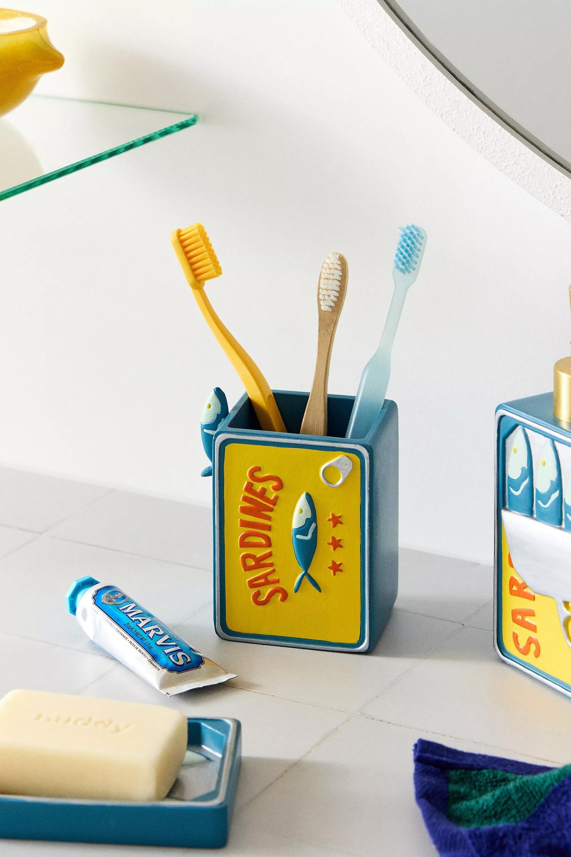 Blue 'Sardines Storage Pot, ASSORT, large image number 0