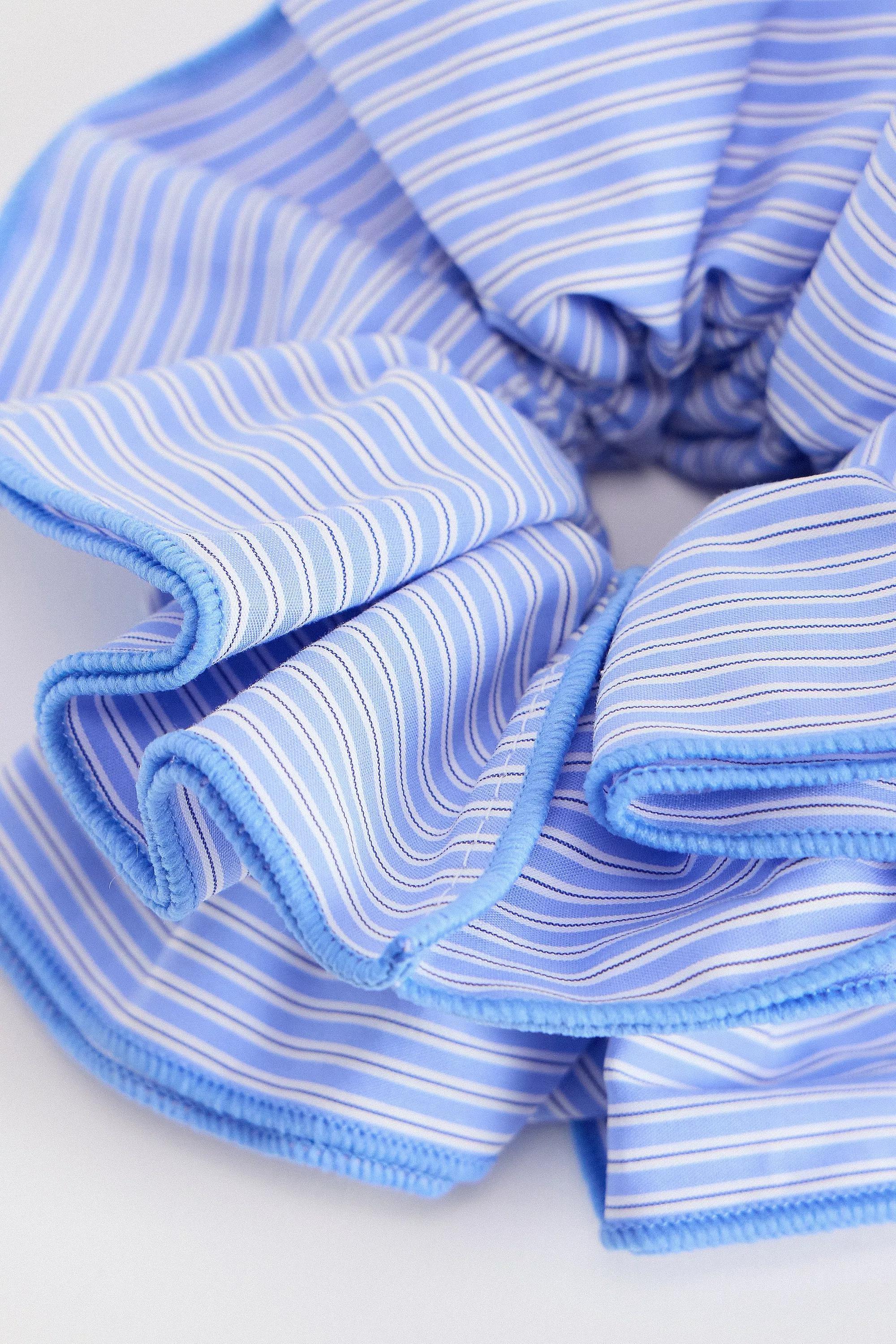 Blue Uo Striped Scrunchie, BLUE, large image number 2