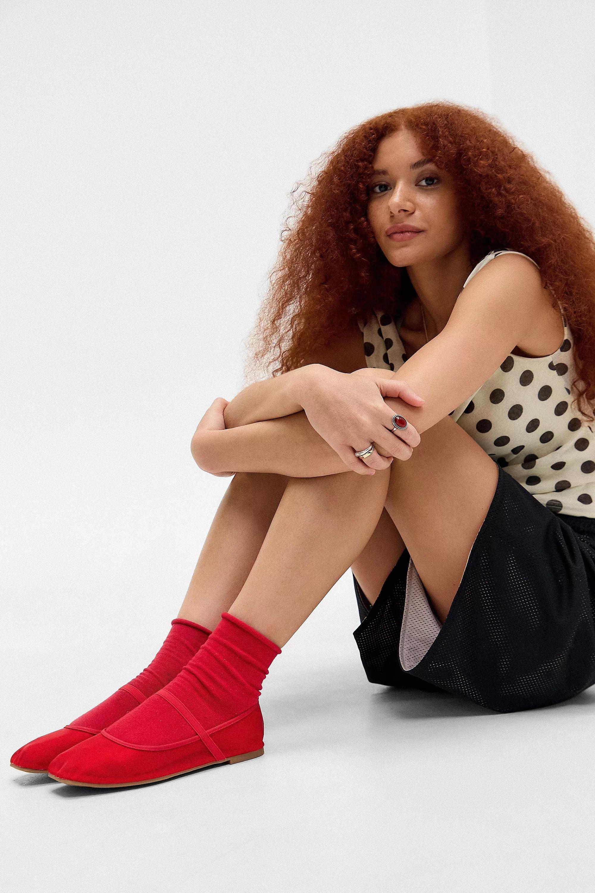 FINE MESH RED;UO FINE MESH BAL LERINA RE, RED, large image number 2