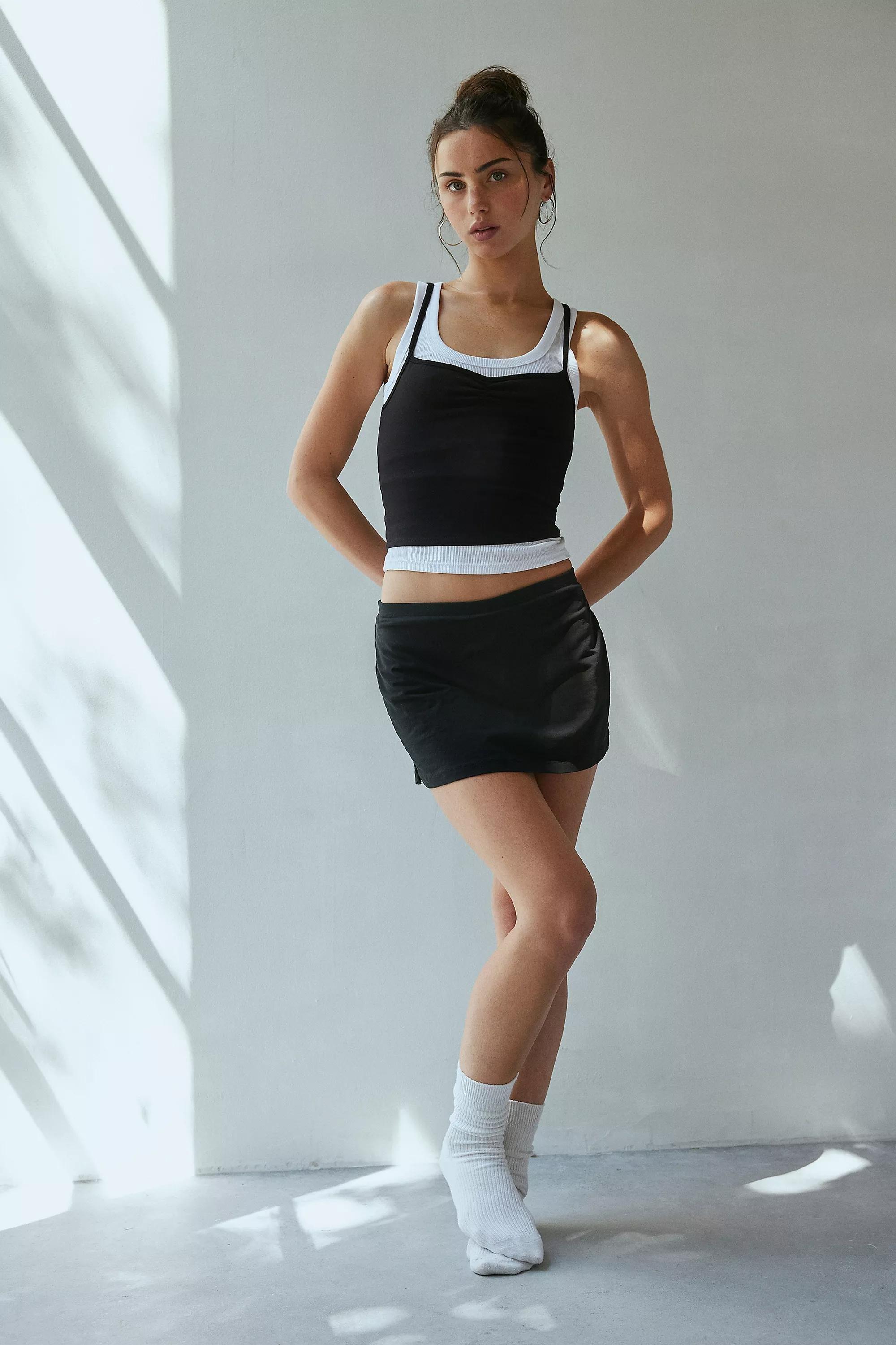 BLACK UO Bec Ruched Front Cami, , large image number 3