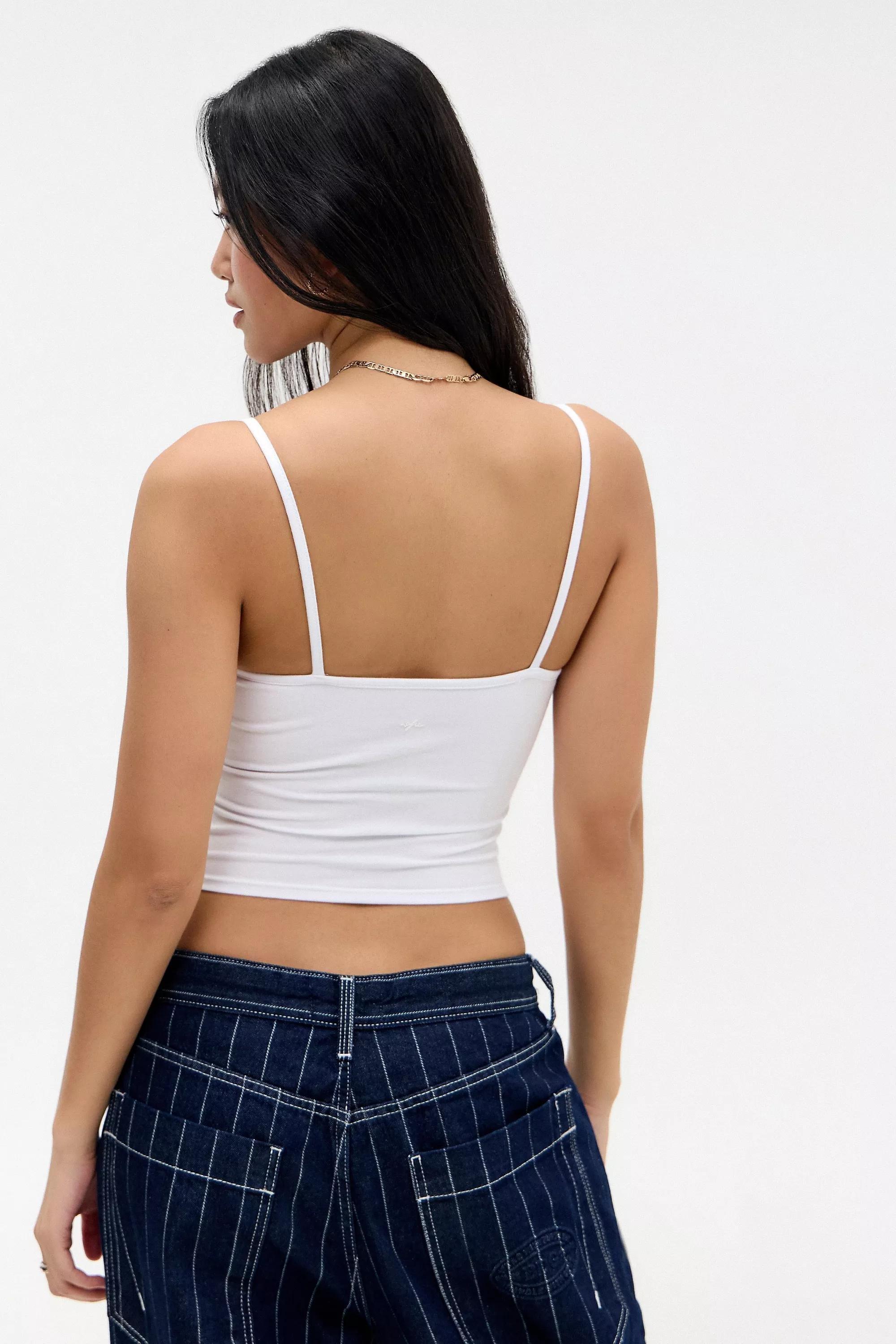 White Uo Bec Ruched Front Cami, , large image number 4