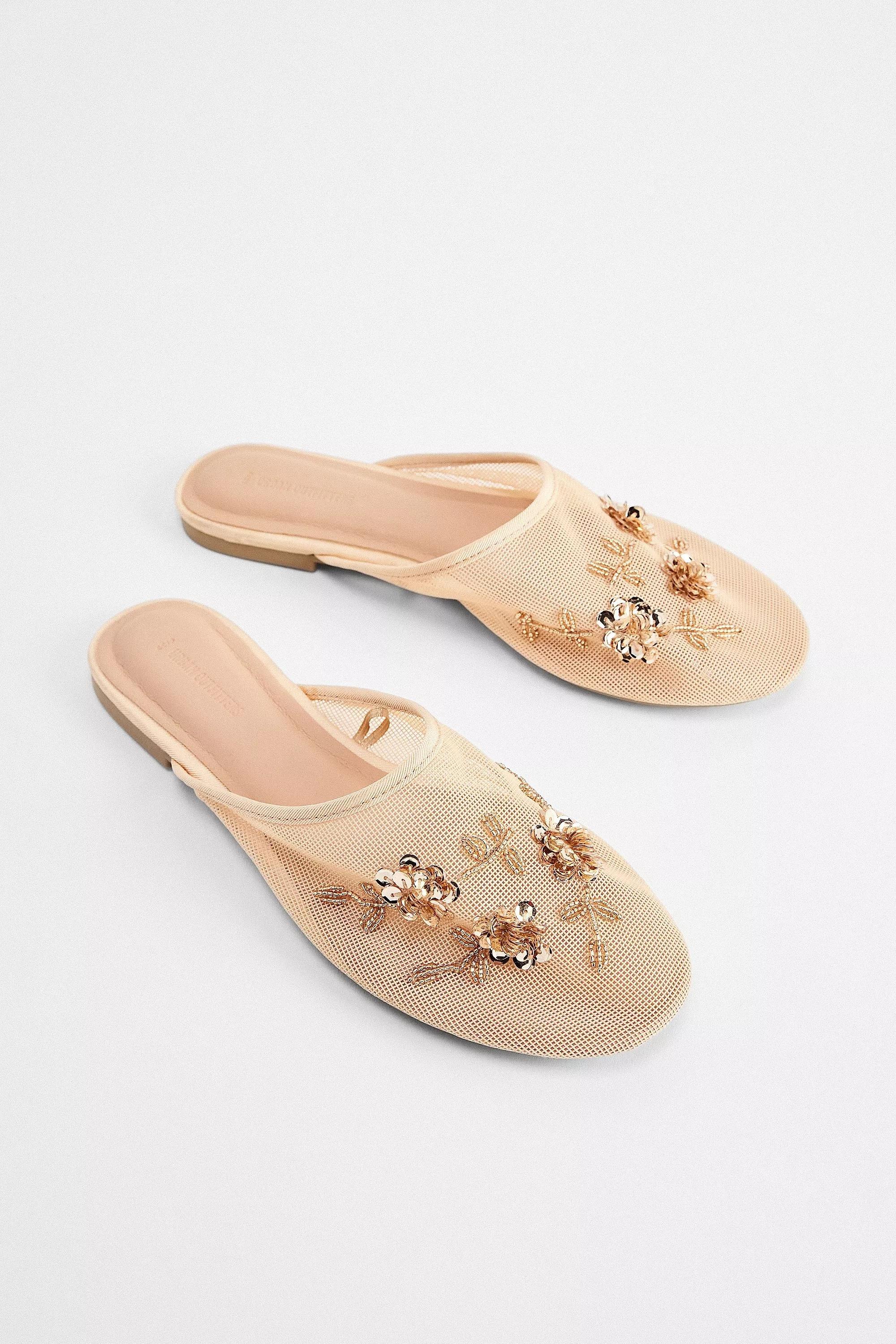 UO Embellished Mesh Flat Mules, , large image number 1