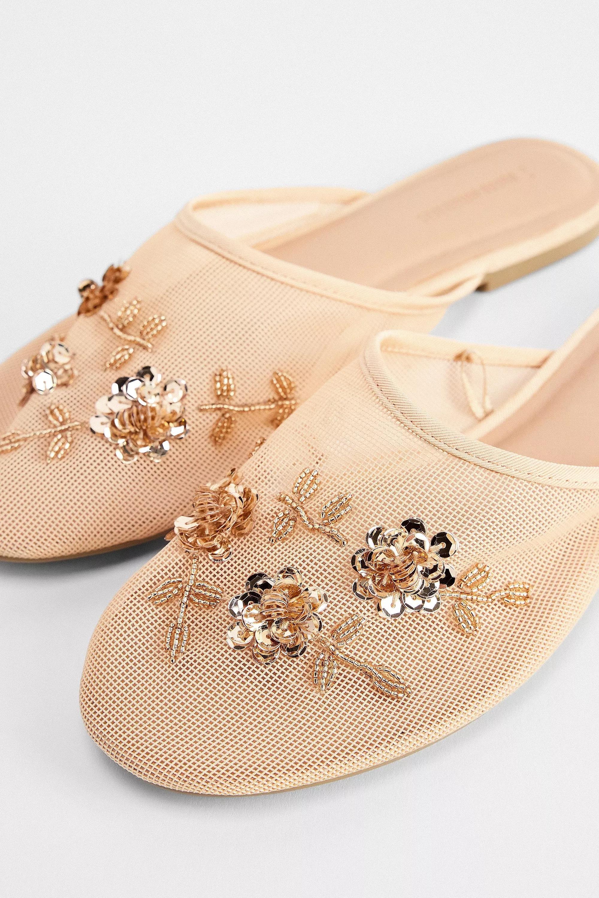 UO Embellished Mesh Flat Mules, , large image number 3