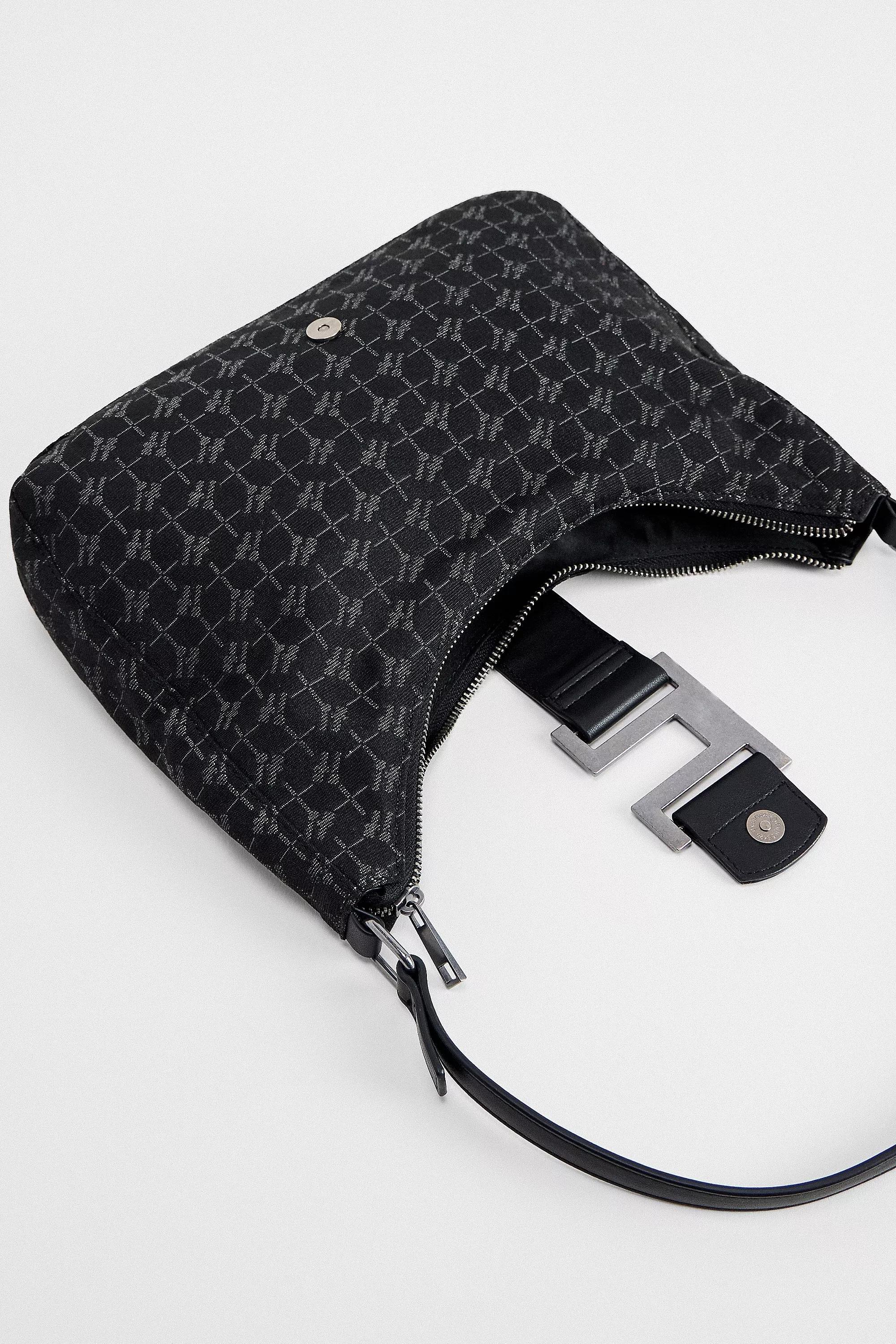 Black Iets Frans... Monogram Buckle Shoulder Bag, BLK, large image number 1