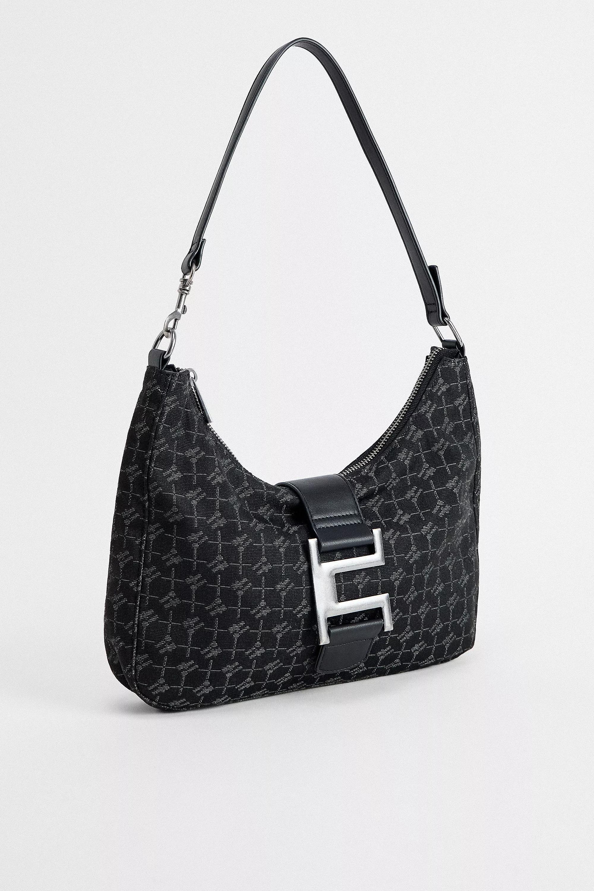 Black Iets Frans... Monogram Buckle Shoulder Bag, BLK, large image number 5