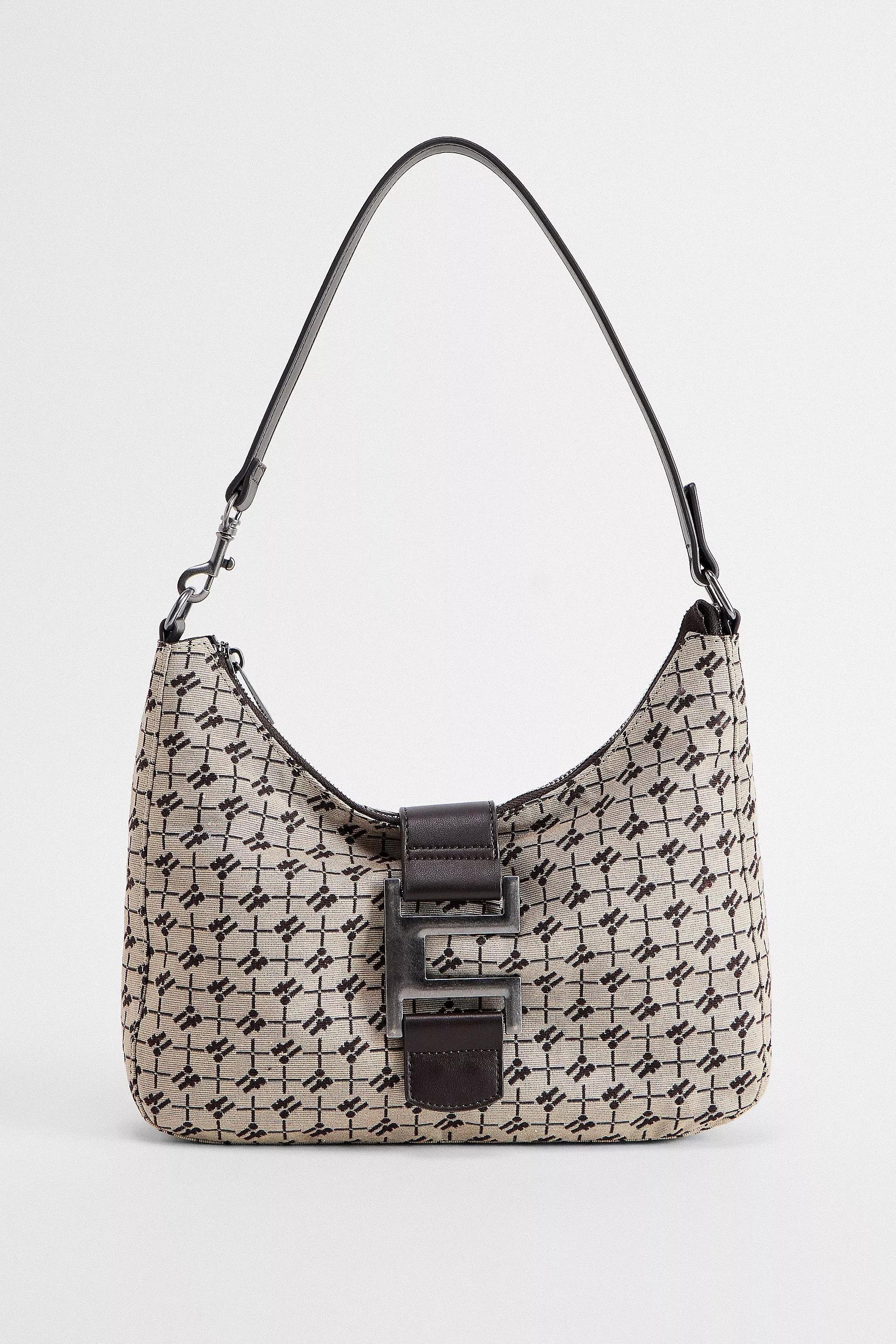 Brown Iets Frans... Monogram Buckle Shoulder Bag, BRN, large image number 1