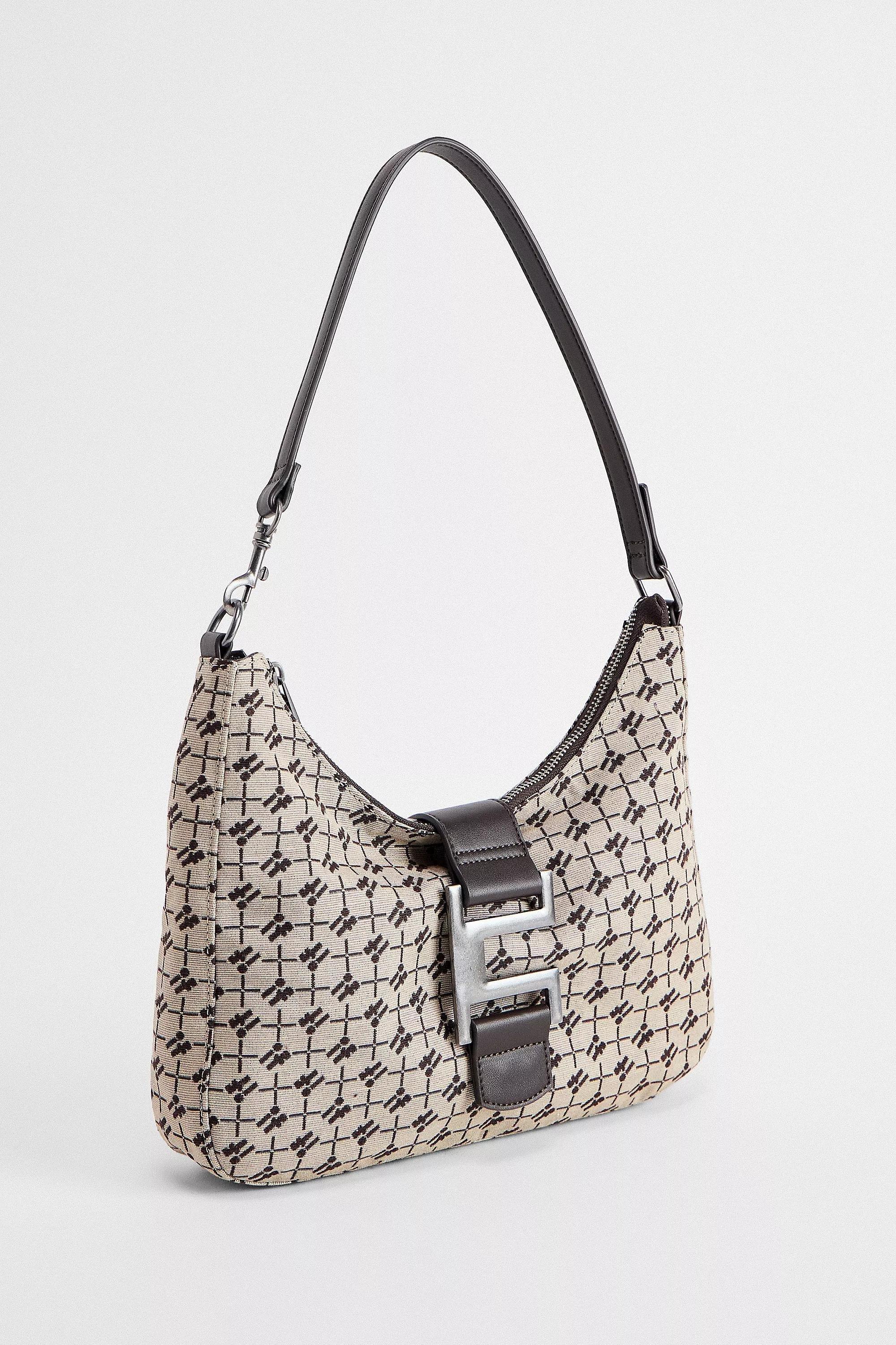 Brown Iets Frans... Monogram Buckle Shoulder Bag, BRN, large image number 2
