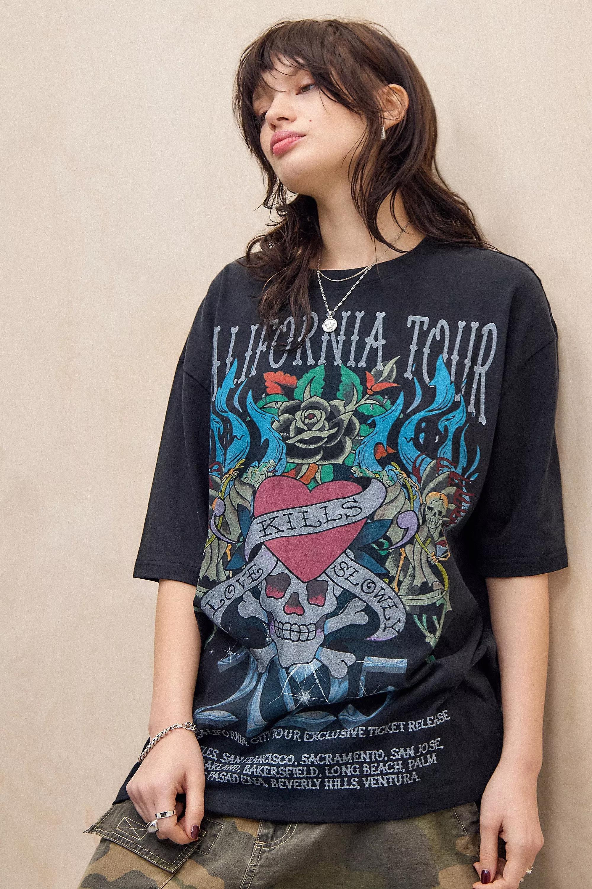 Black Ed Hardy Printed T-Shirt, , large image number 0