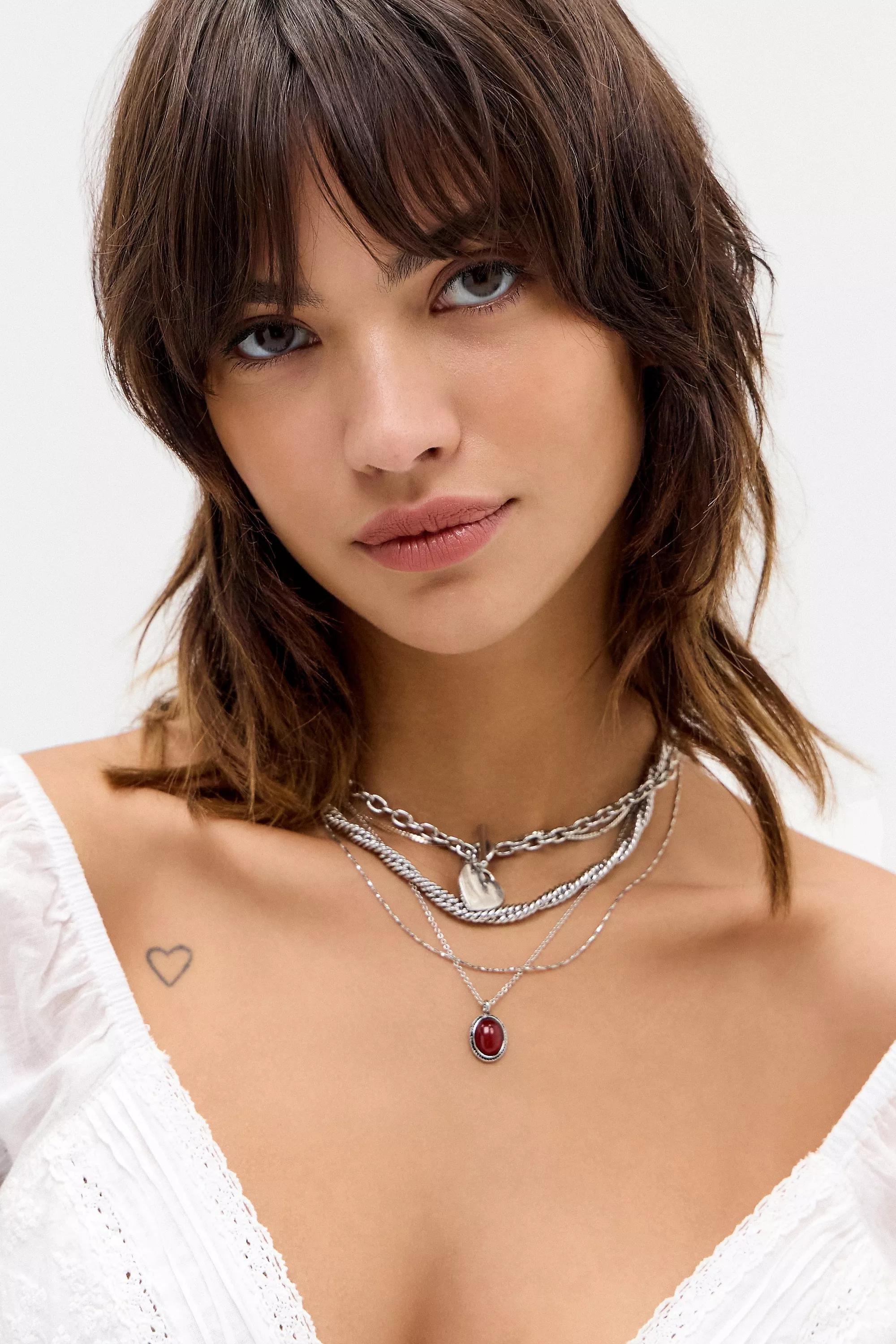 Silver Silence + Noise Twisted Rope Chain Necklace, SLVR, large image number 1