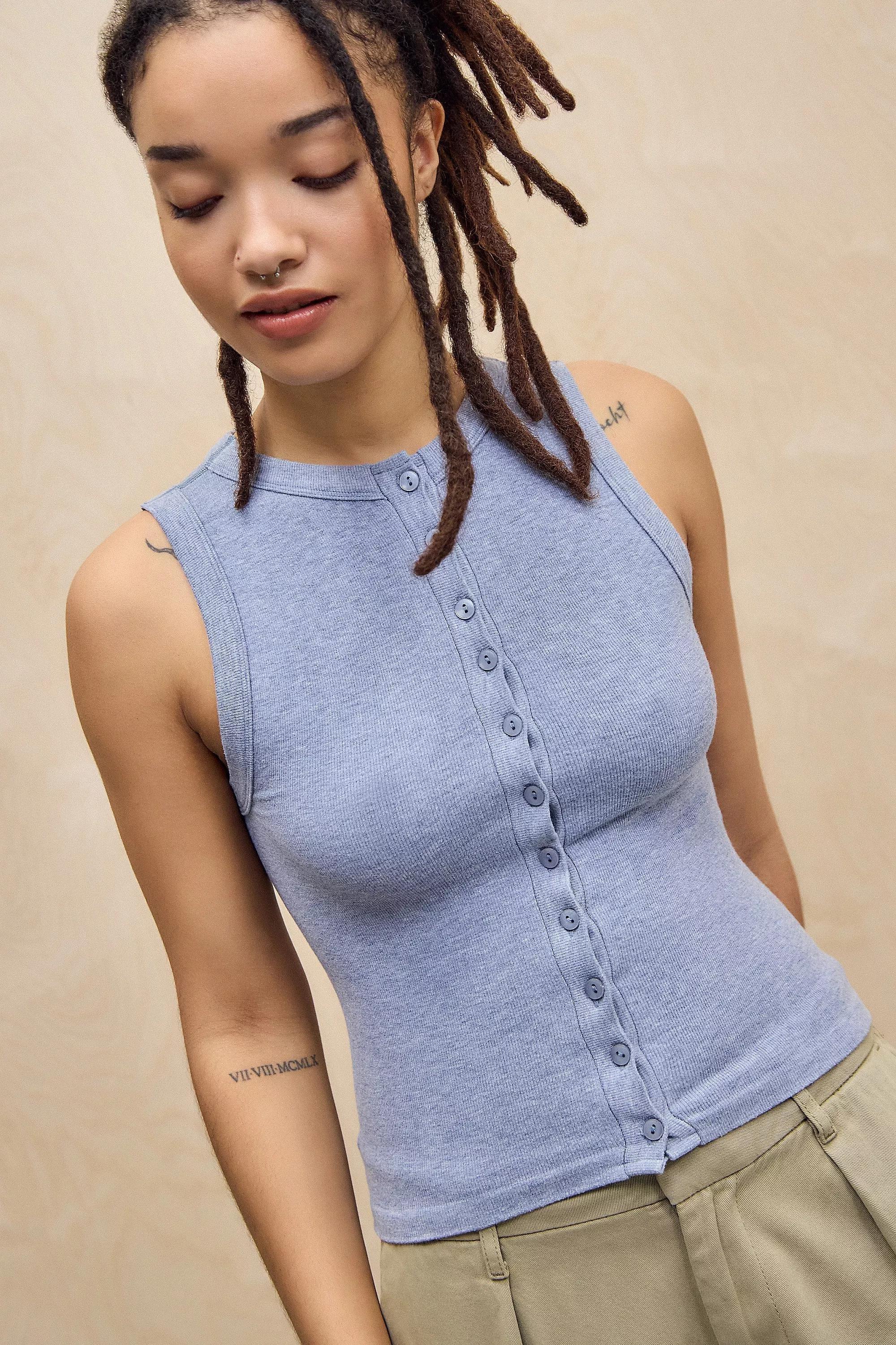 Red Uo Andi Seamless Sleeveless Top, BLUE, large image number 0