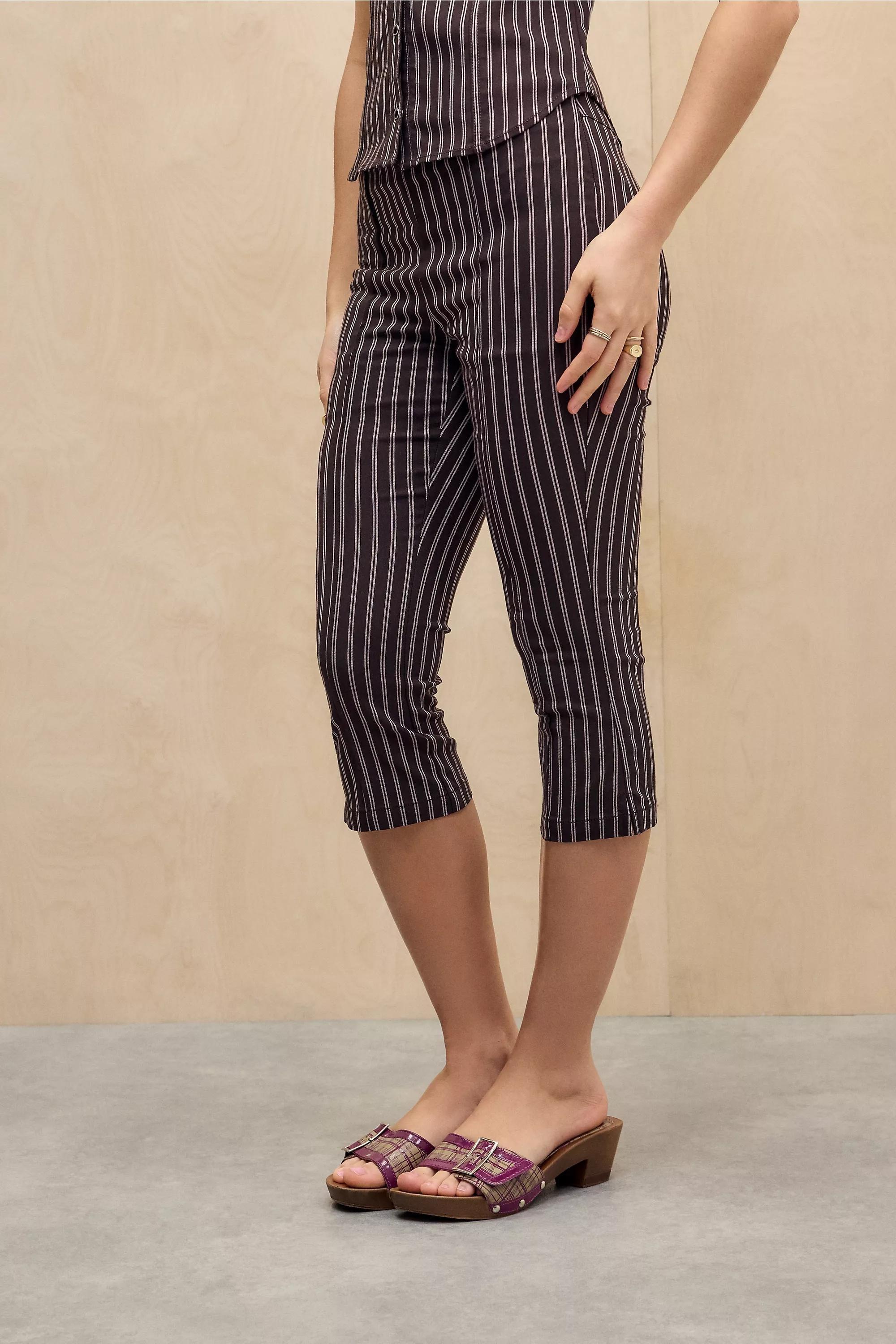 Brown Silence + Noise Bengal Capri Trousers, , large image number 0