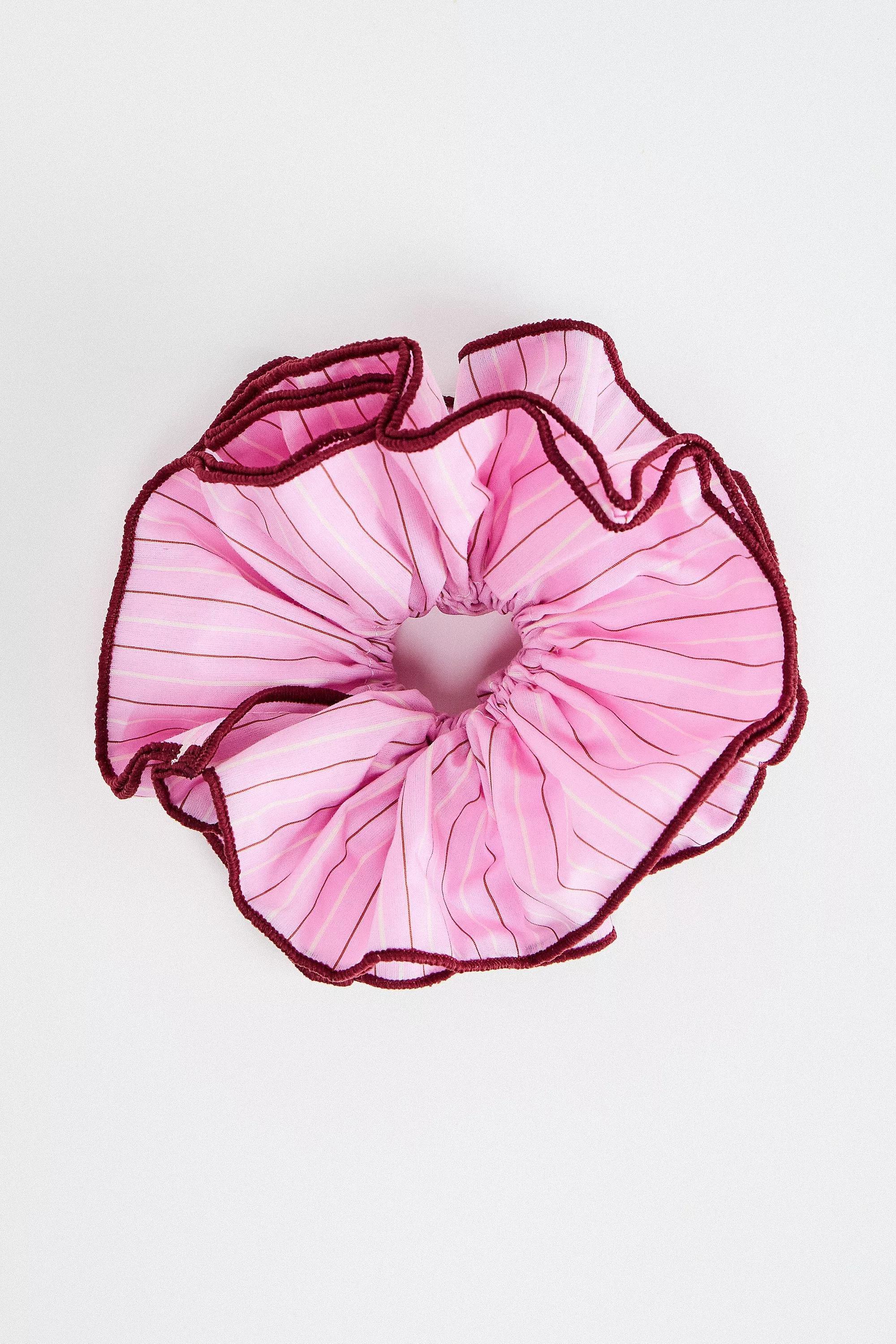 Pink Uo Striped Scrunchie, PINK, large image number 1