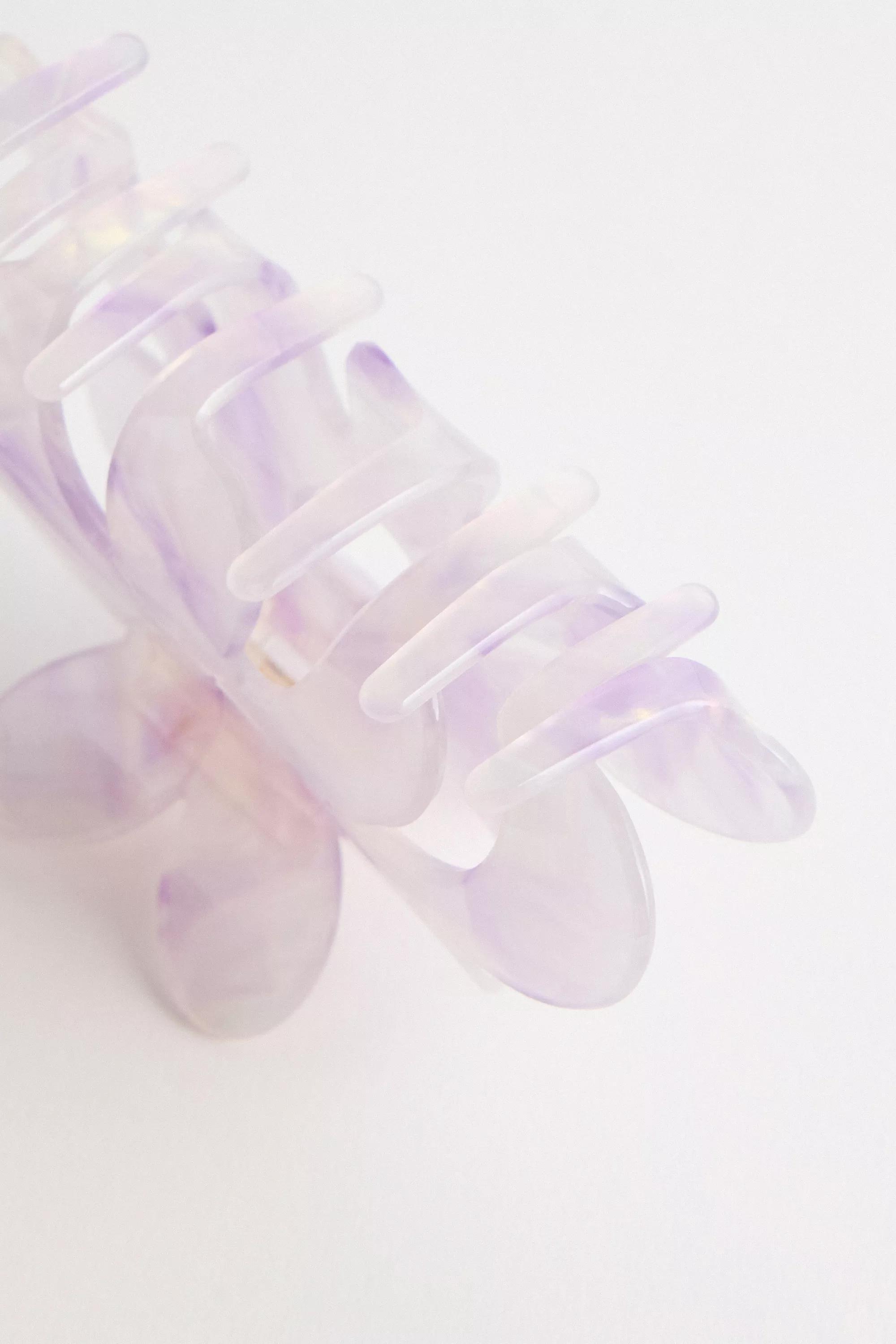 Purple Uo Petal Claw Clip, PURP, large image number 2