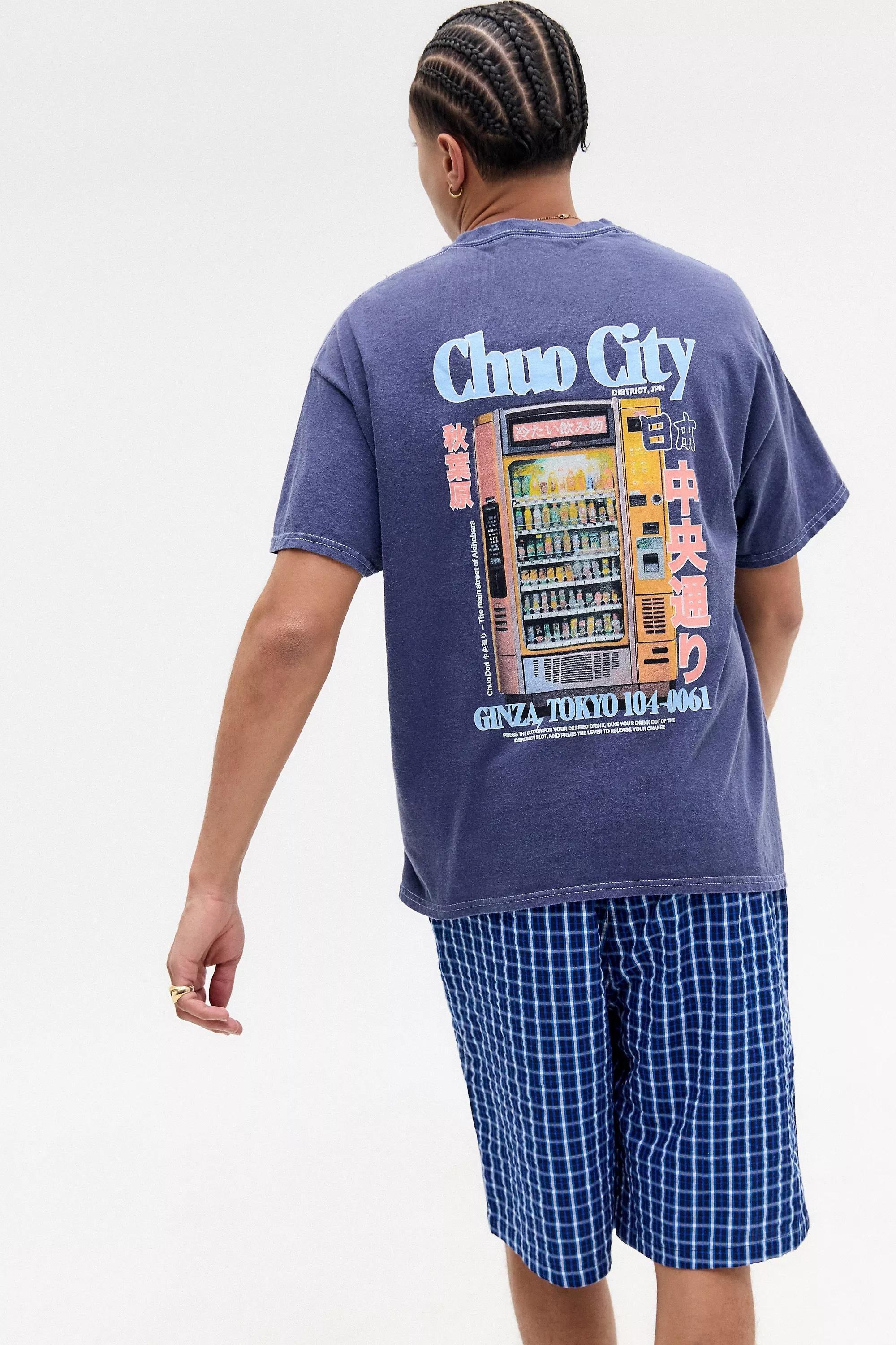 Blue Uo Printed T-Shirt, , large image number 0