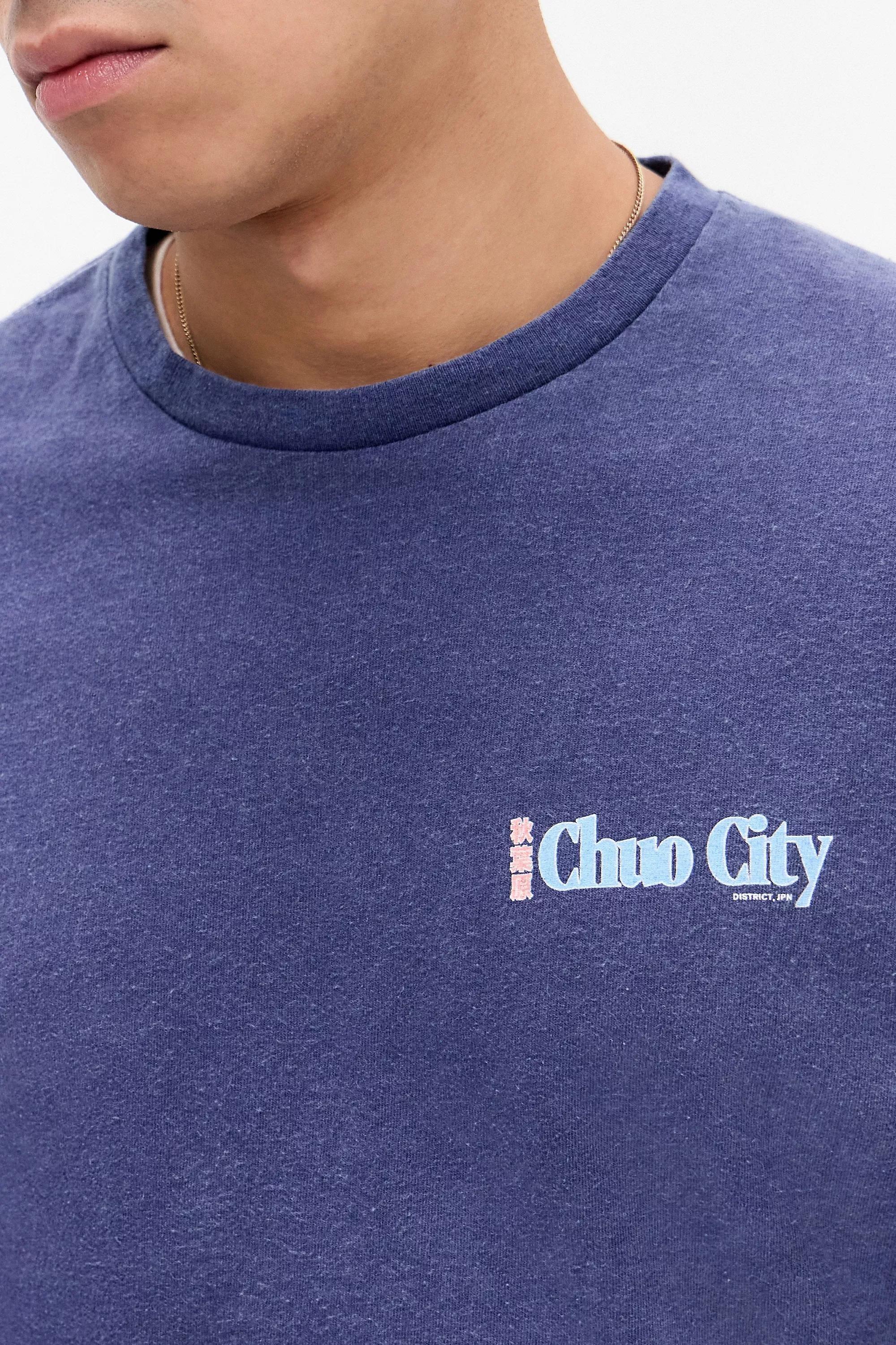 Blue Uo Printed T-Shirt, , large image number 3