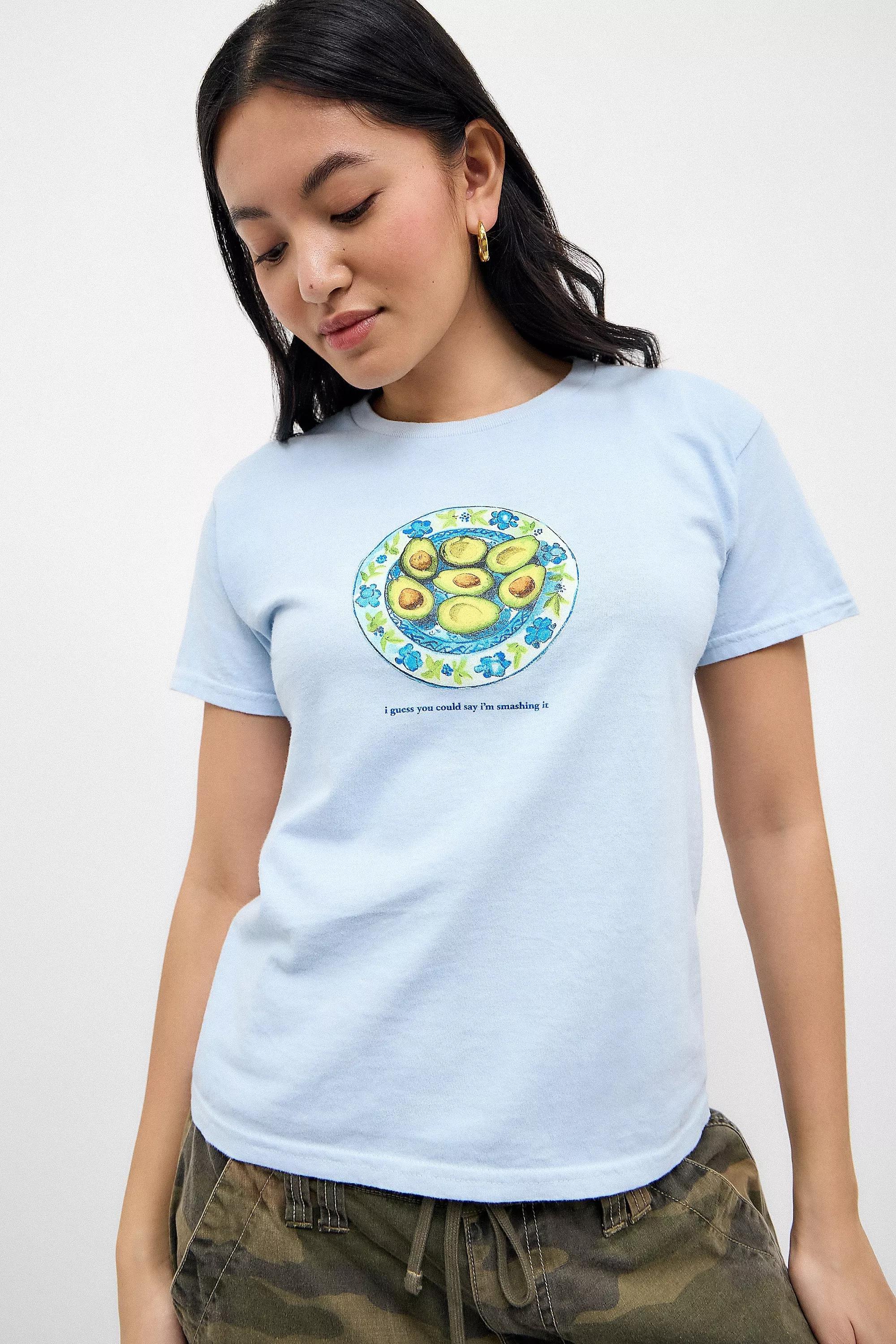 Blue Uo Avocado Plate Relaxed T-Shirt, , large image number 0