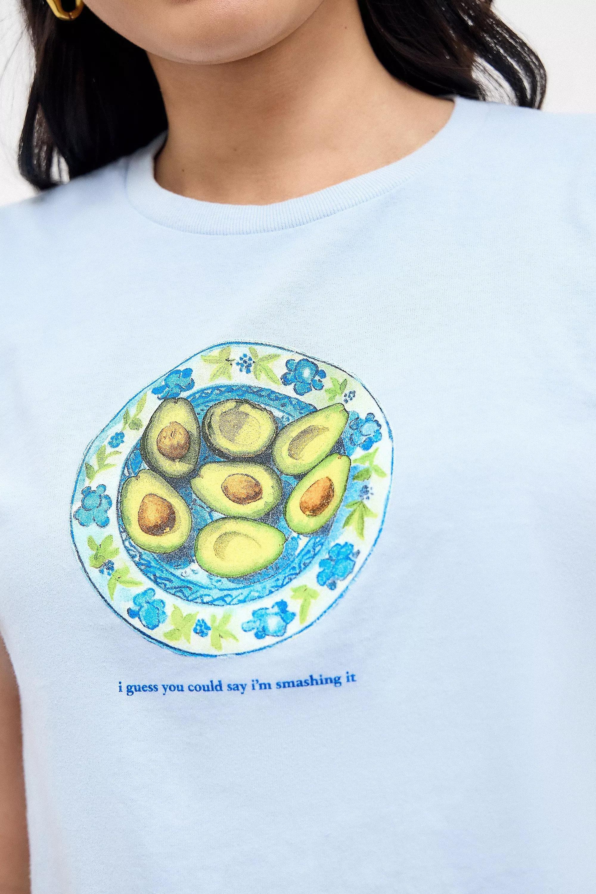 Blue Uo Avocado Plate Relaxed T-Shirt, , large image number 1