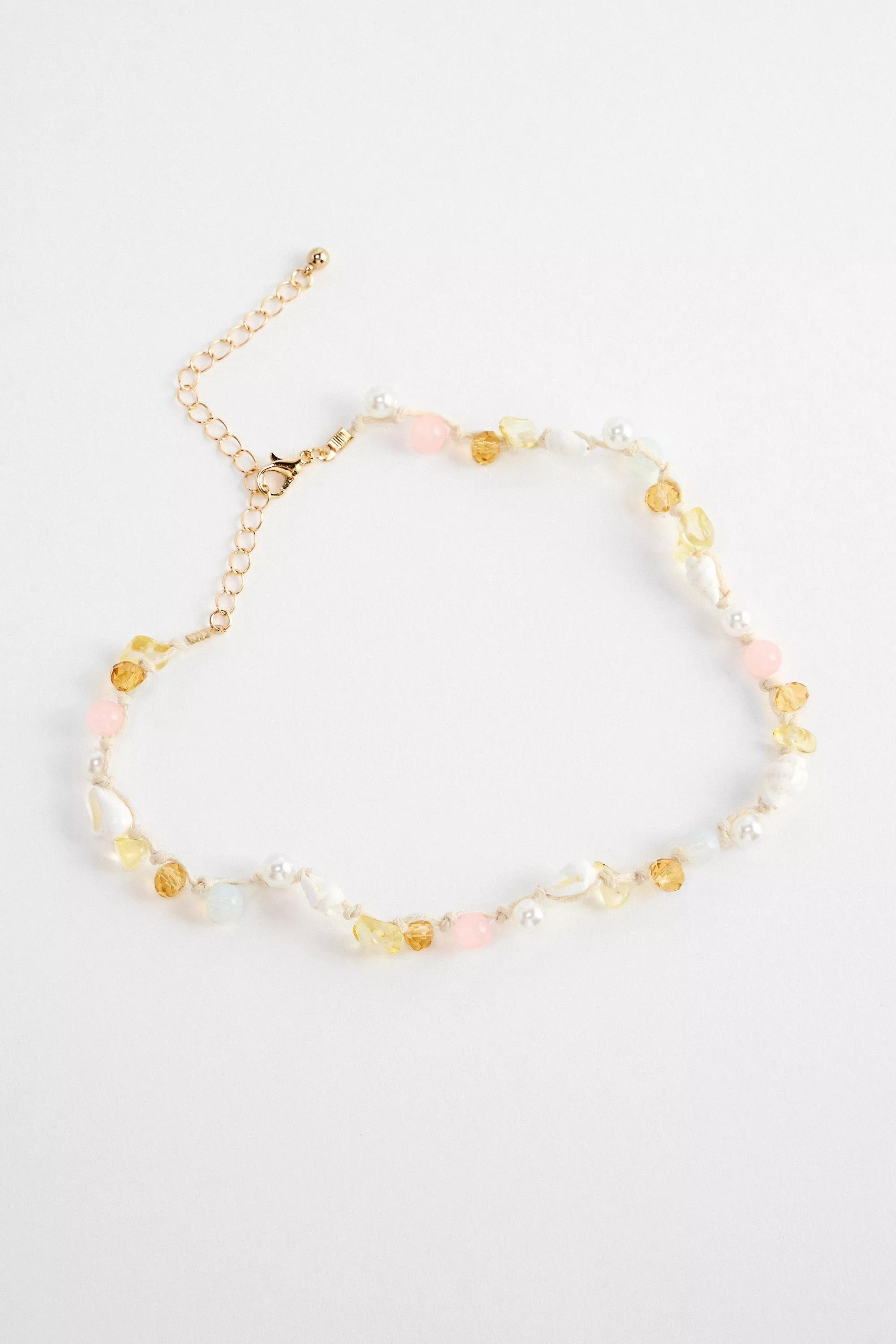 Beige Silence + Noise Shell & Bead Choker Necklace, NATURAL, large image number 2