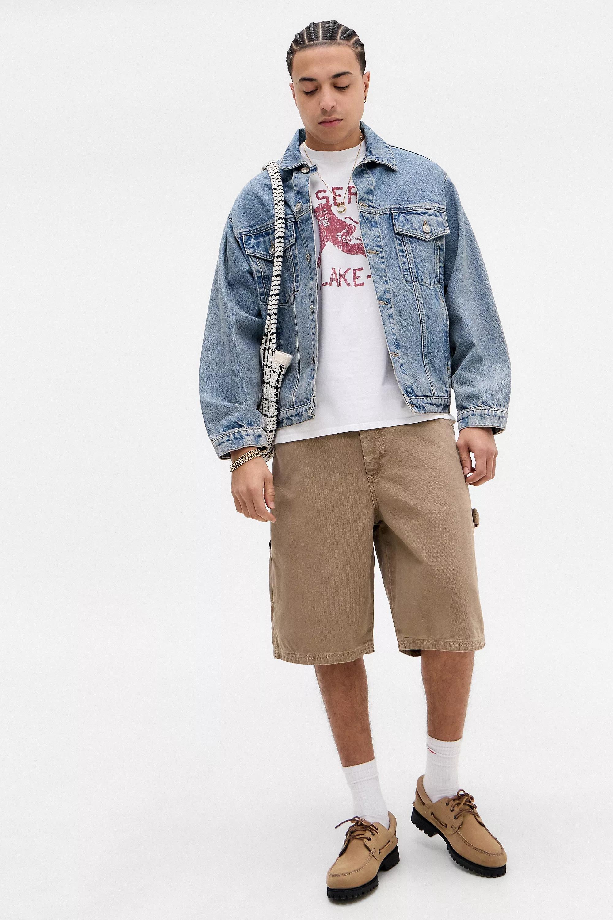 Brown Bdg Oversized Carpenter Shorts, , large image number 1