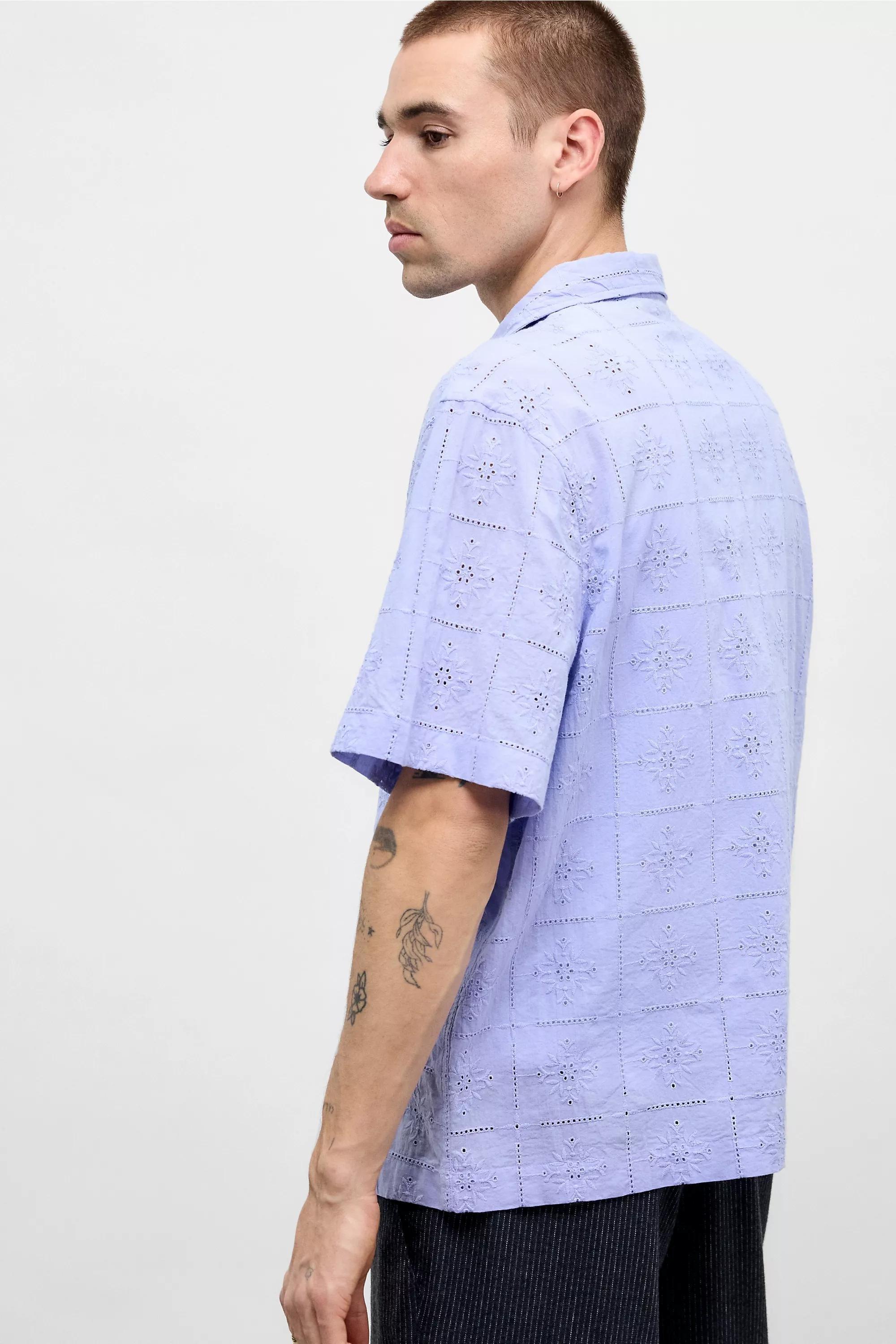 Purple Loom Square Embroidery Shirt, , large image number 3