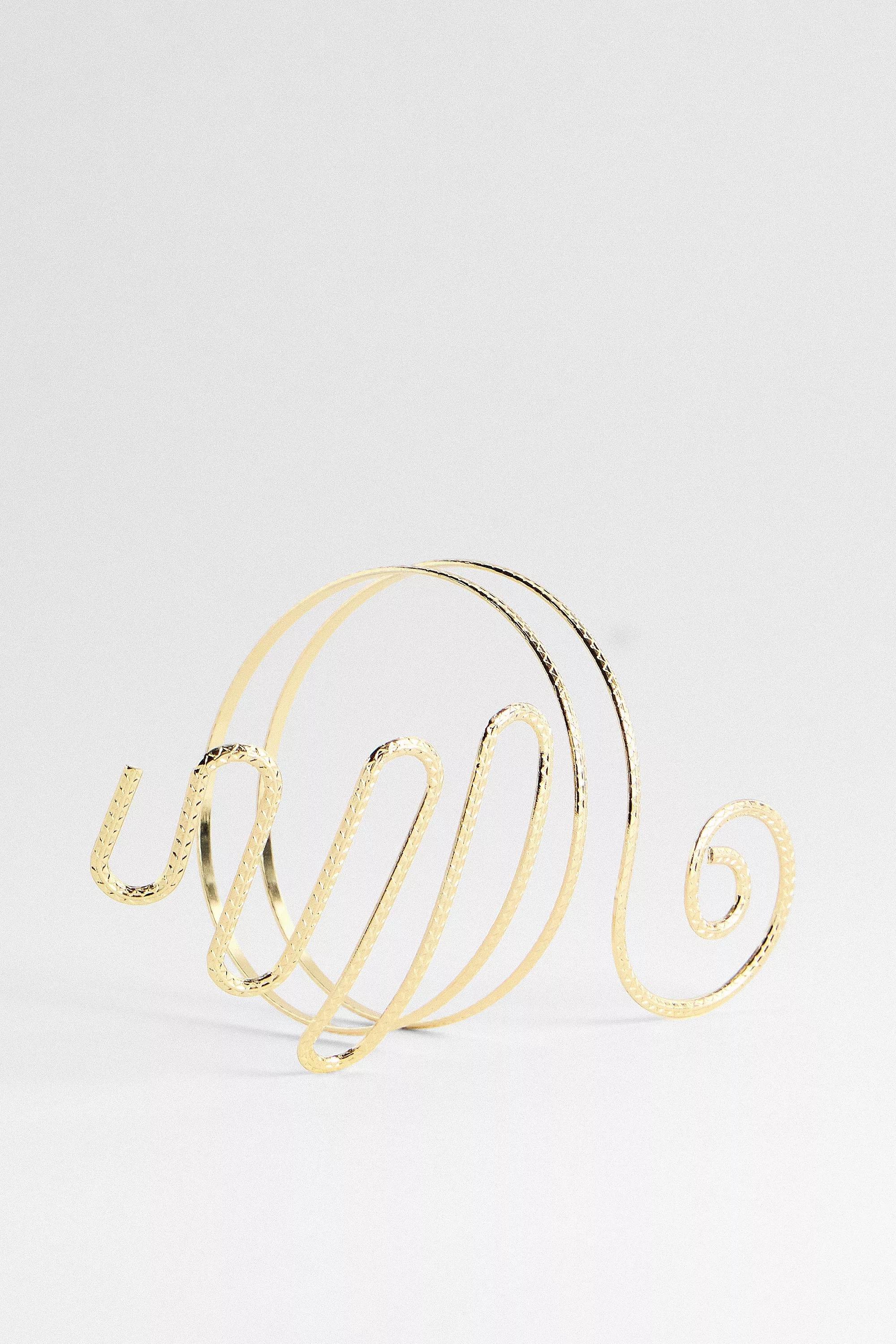 UO Swirl Arm Cuff Bracelet, GOLD, large image number 1