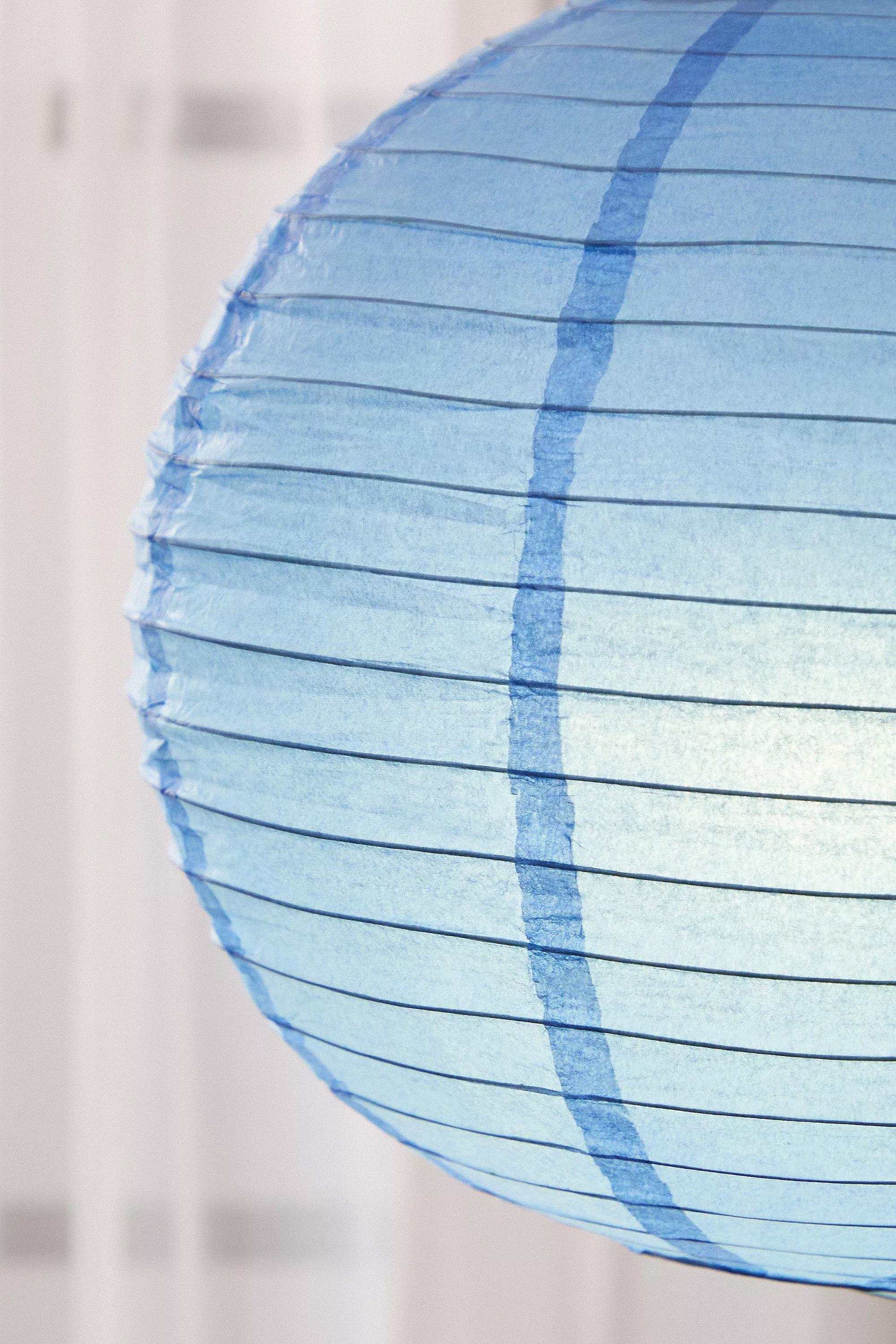 Blue Paper Lamp Shade, BLUE, large image number 2