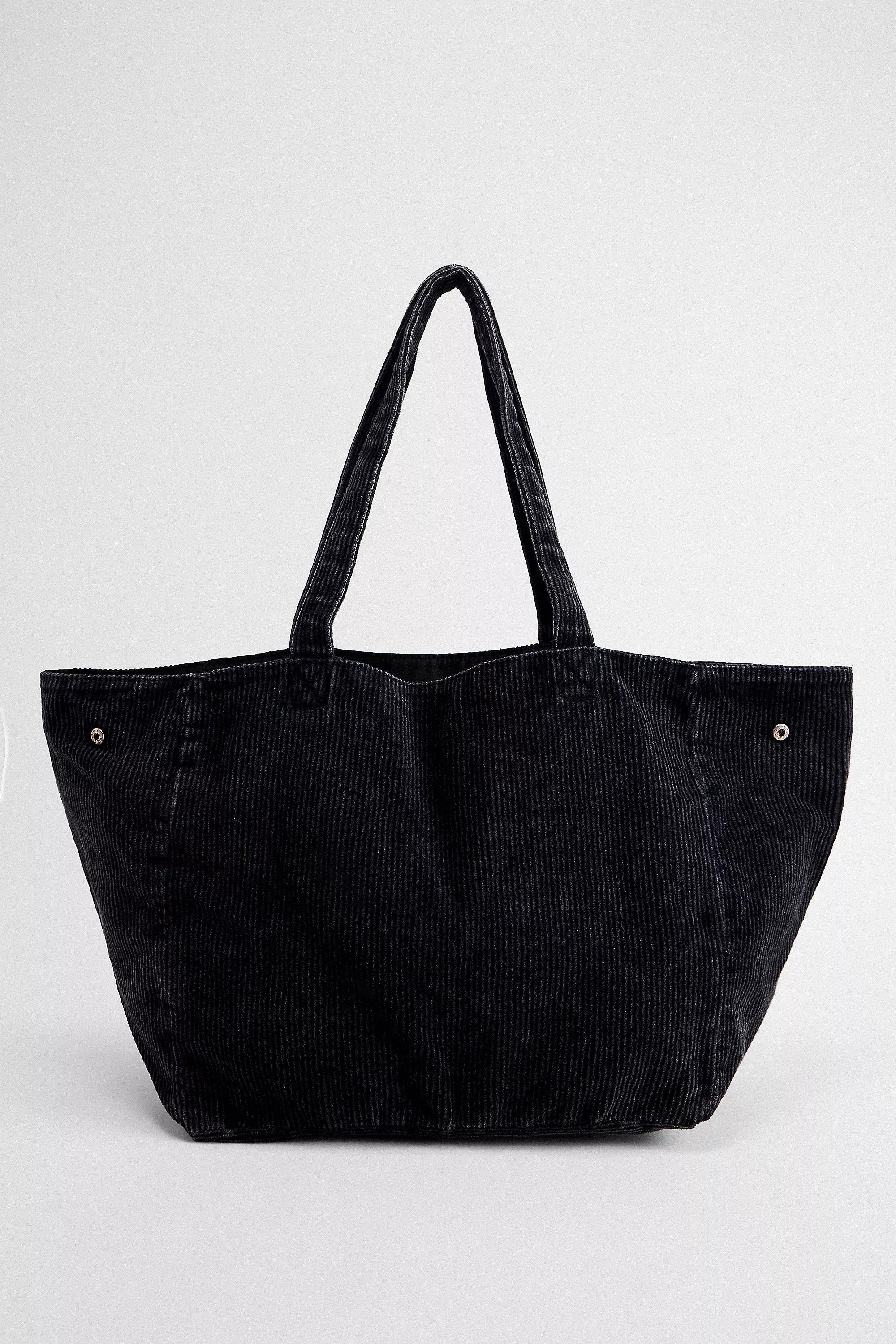 Black Bdg Carryall Cord Tote Bag, BLK, large image number 3