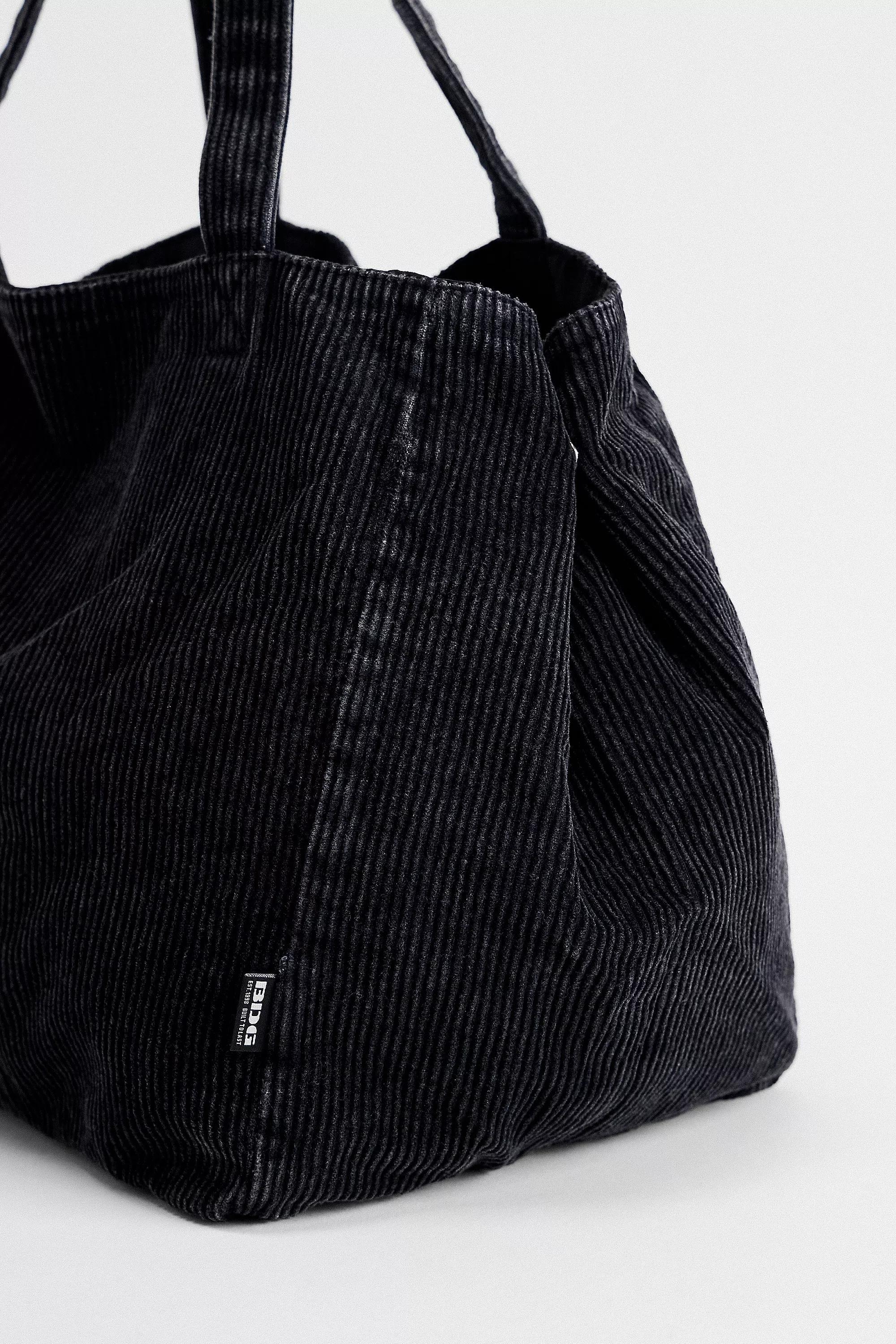 Black Bdg Carryall Cord Tote Bag, BLK, large image number 4