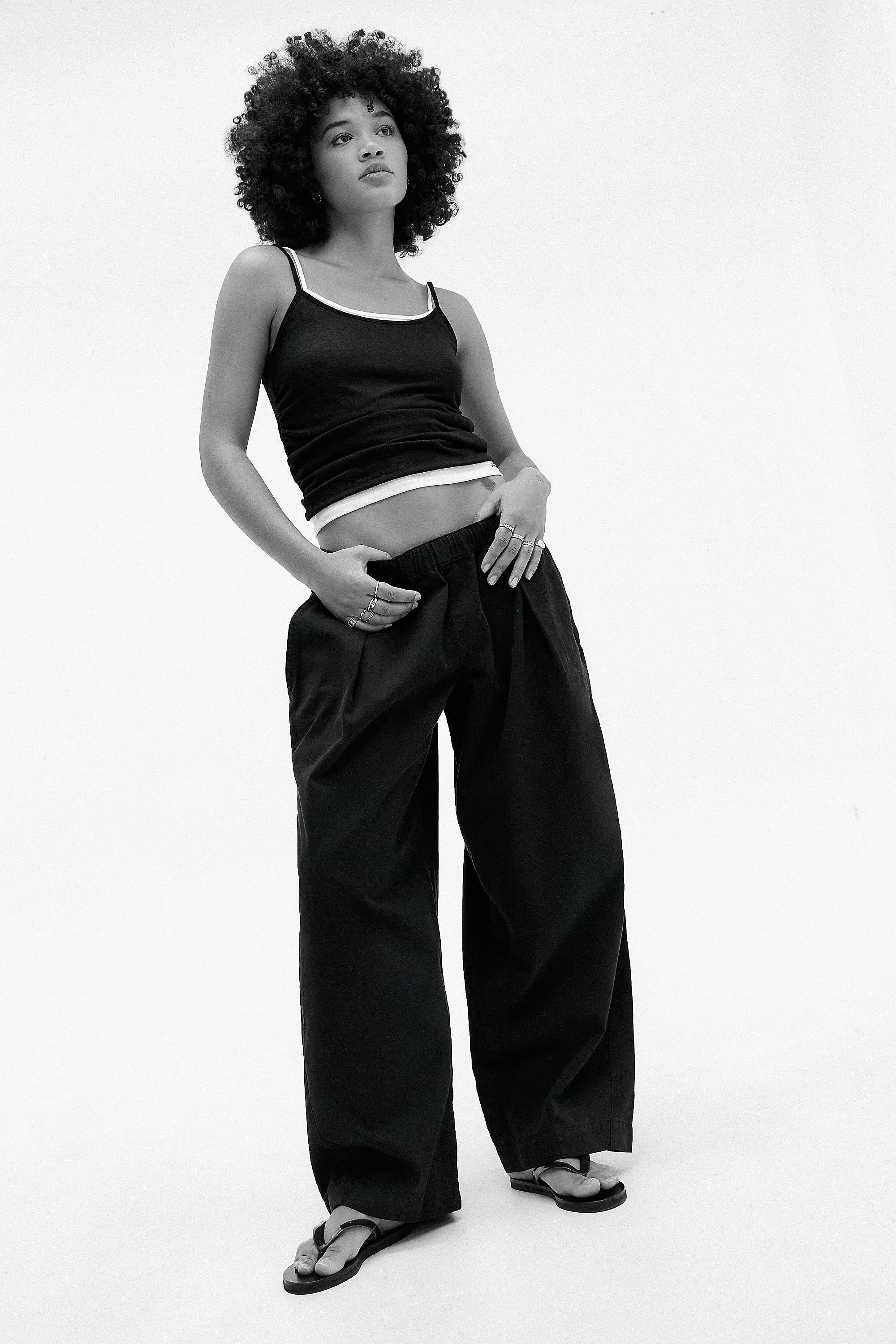 Black Bdg Baggy Trousers, , large image number 1
