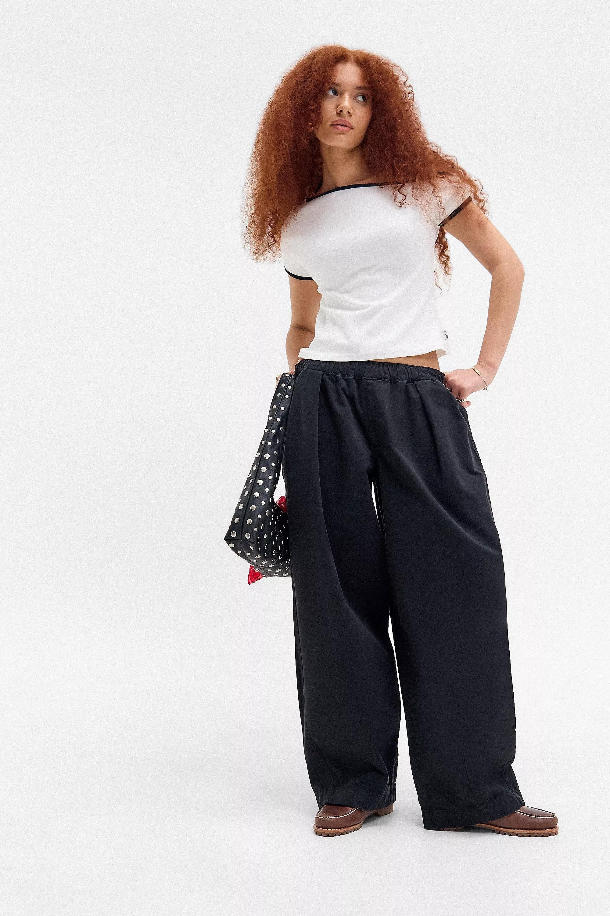 Black Bdg Baggy Trousers, , large image number 1