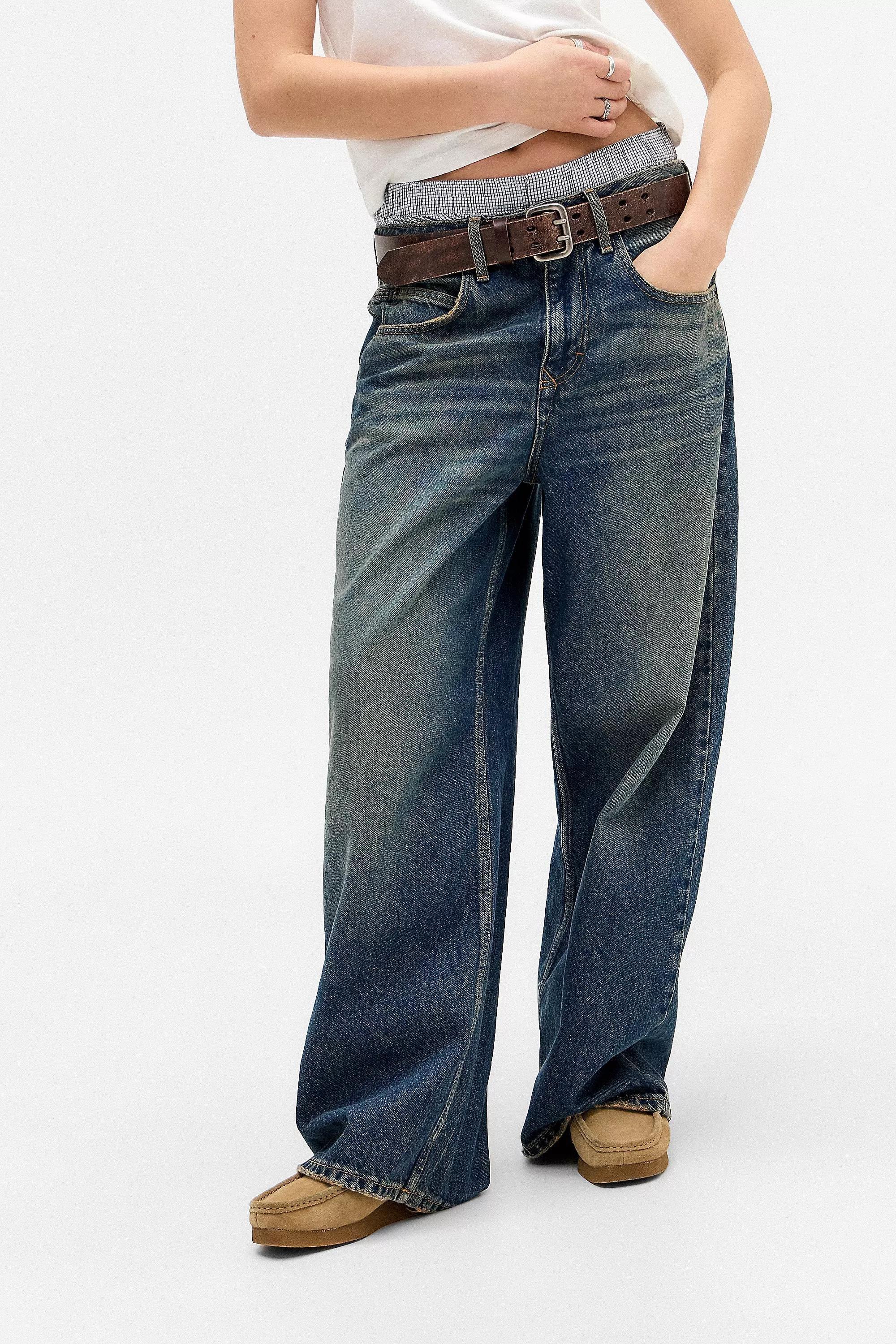 Green Bdg Baggy Texan Jeans, , large image number 0