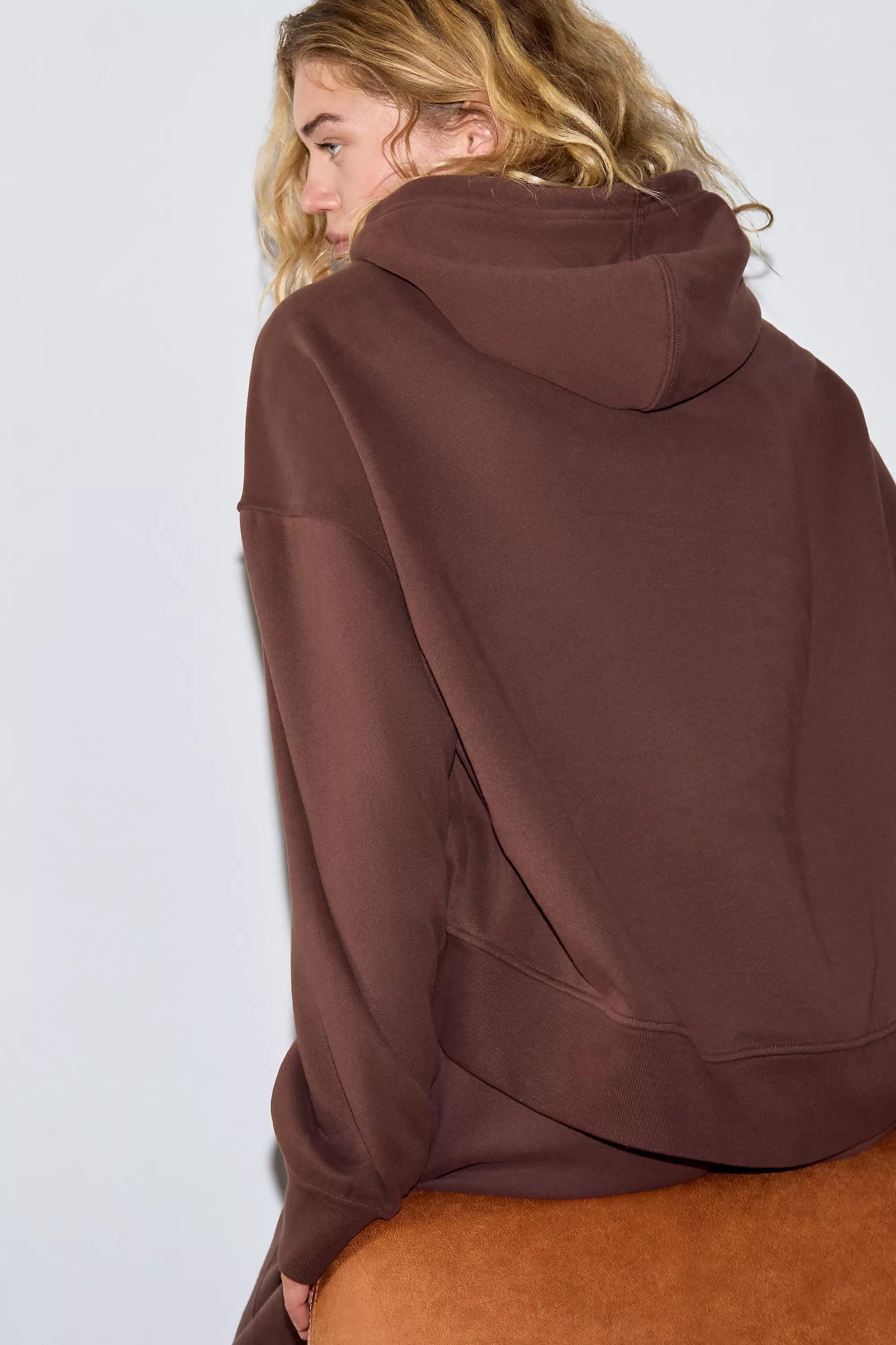 Brown Out From Under Hoxton Cropped Zip Up Hoodie, CHOC, large image number 2
