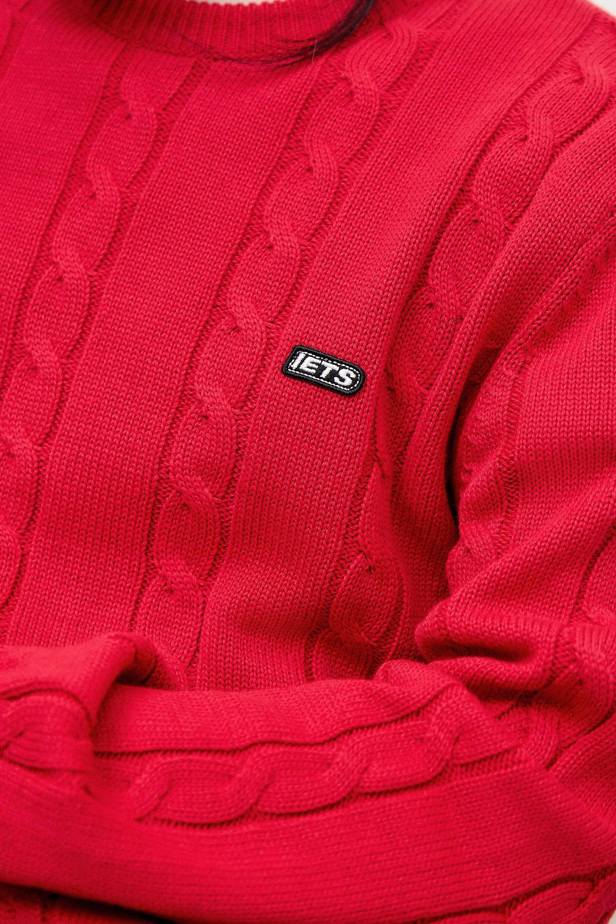 Red Iets Frans... Cable Knit Jumper, , large image number 2