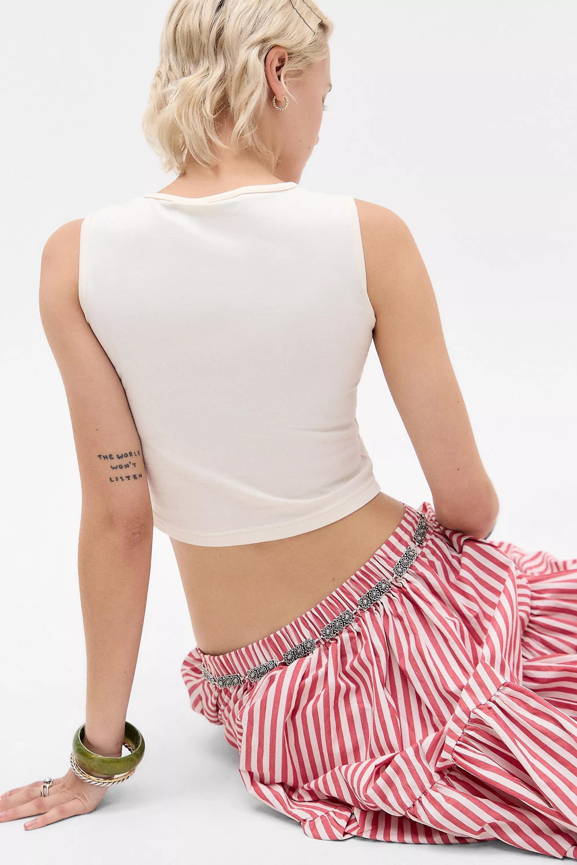 Daisy Street UO Barcelona Tank Top, WHT, large image number 4