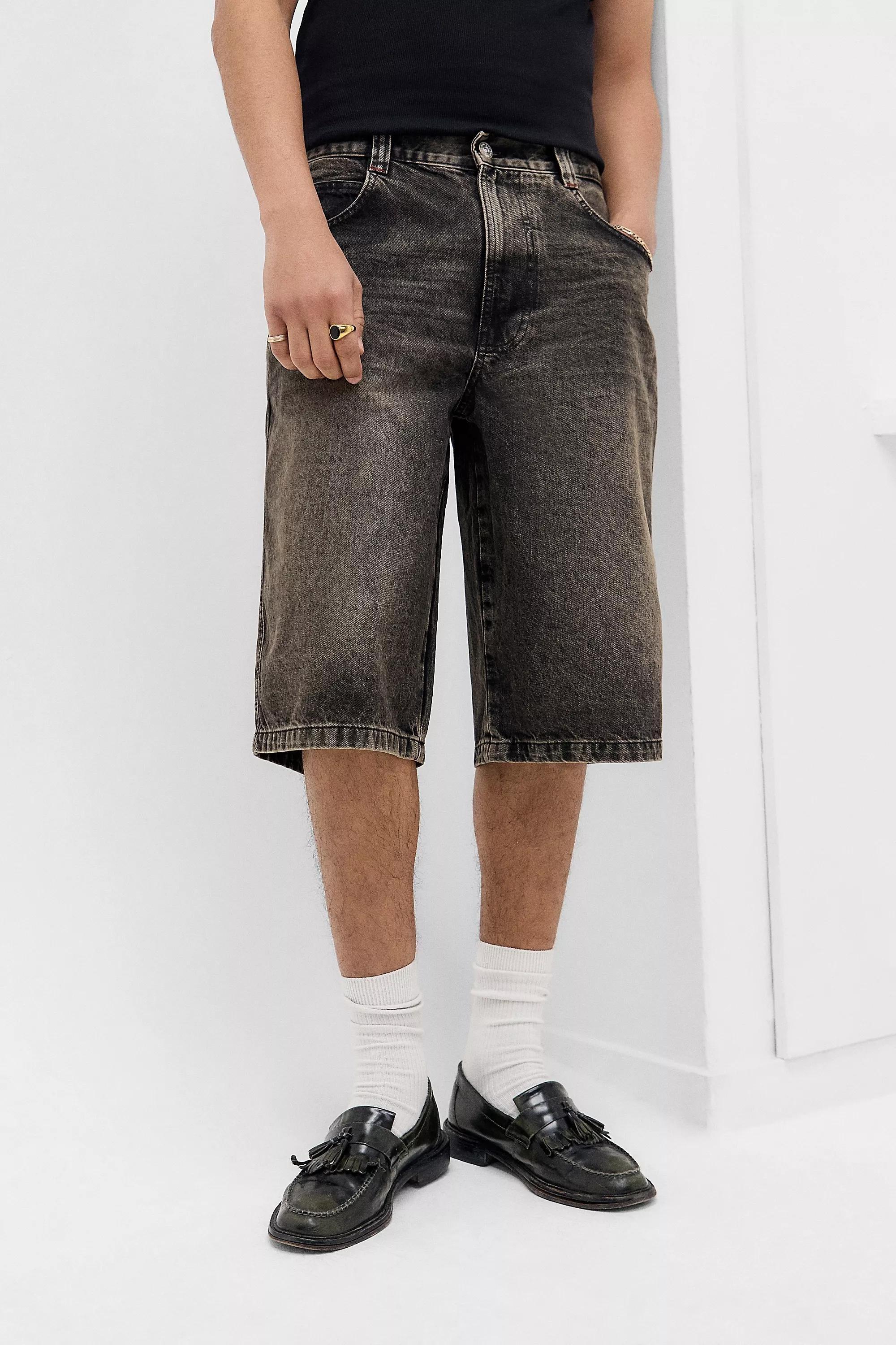 Black Bdg Relacxed Denim Shorts, BLK, medium